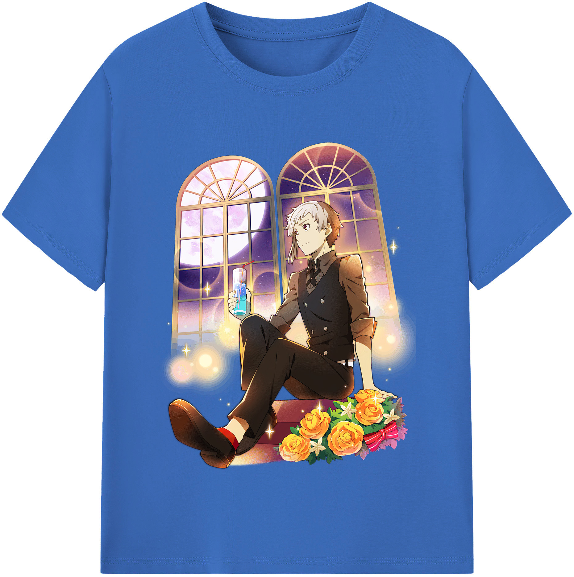 （画像用） 文豪ストレイドッグス Bungo Stray Dogs 綿100％半袖Tシャツ（フロントプリント）