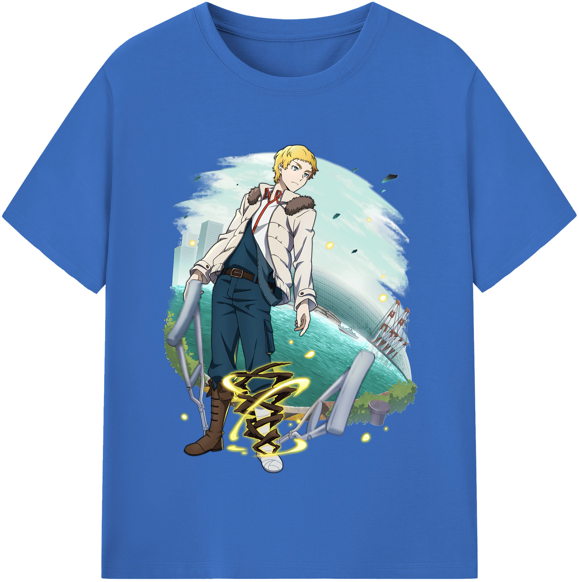 （画像用） 文豪ストレイドッグス Bungo Stray Dogs 綿100％半袖Tシャツ（フロントプリント）