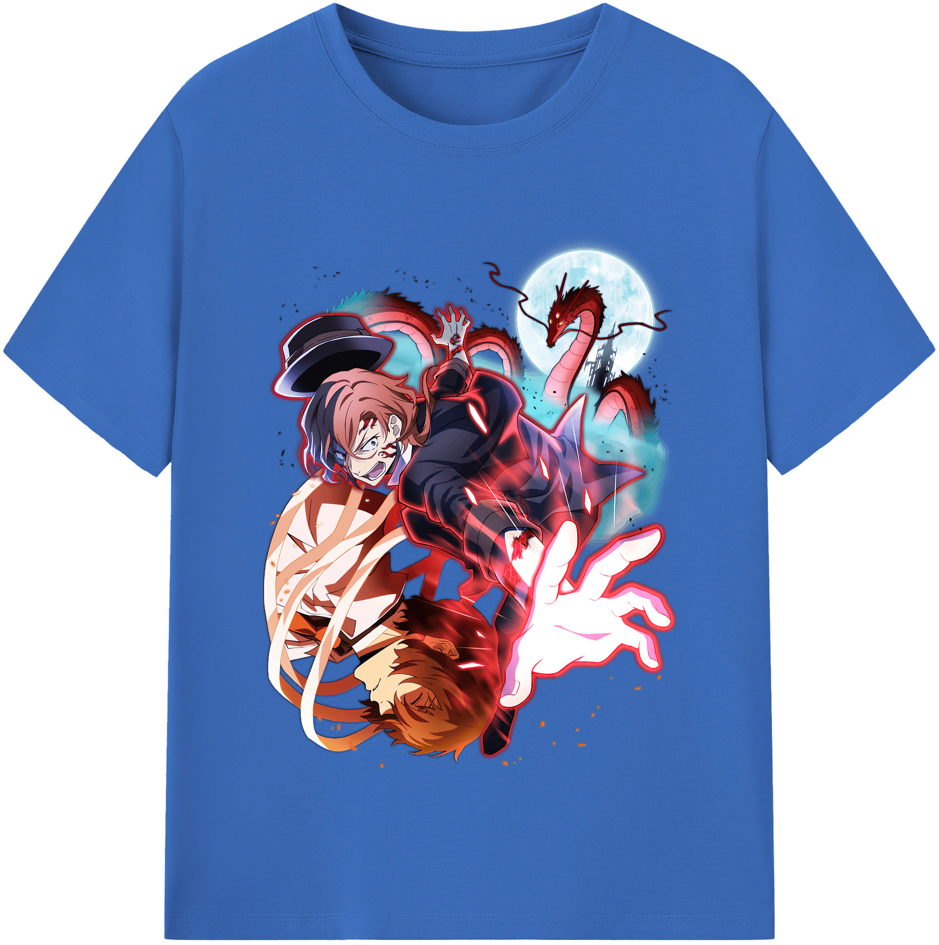 （画像用） 文豪ストレイドッグス Bungo Stray Dogs 綿100％半袖Tシャツ（フロントプリント）