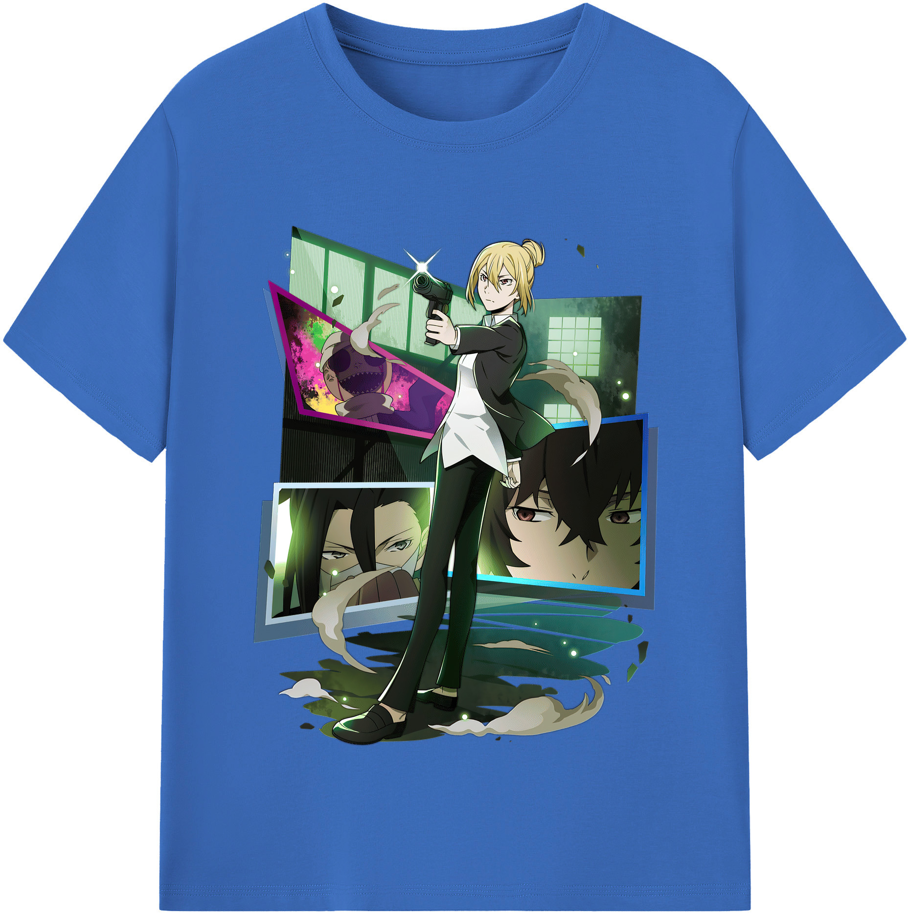（画像用） 文豪ストレイドッグス Bungo Stray Dogs 綿100％半袖Tシャツ（フロントプリント）