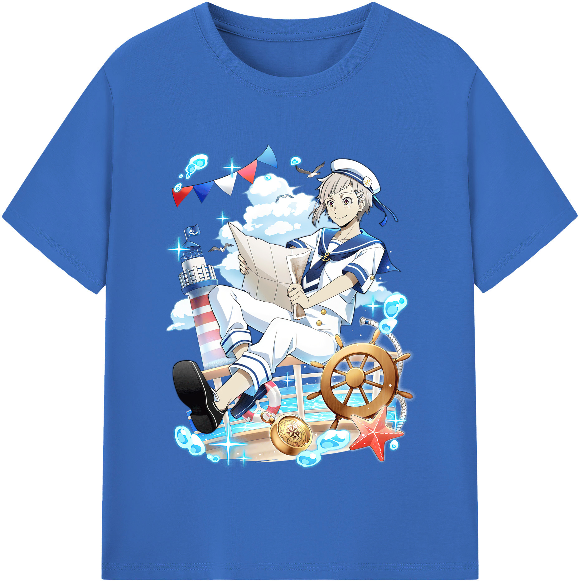 （画像用） 文豪ストレイドッグス Bungo Stray Dogs 綿100％半袖Tシャツ（フロントプリント）