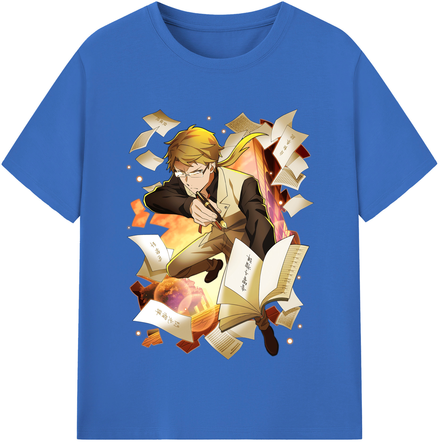 （画像用） 文豪ストレイドッグス Bungo Stray Dogs 綿100％半袖Tシャツ（フロントプリント）