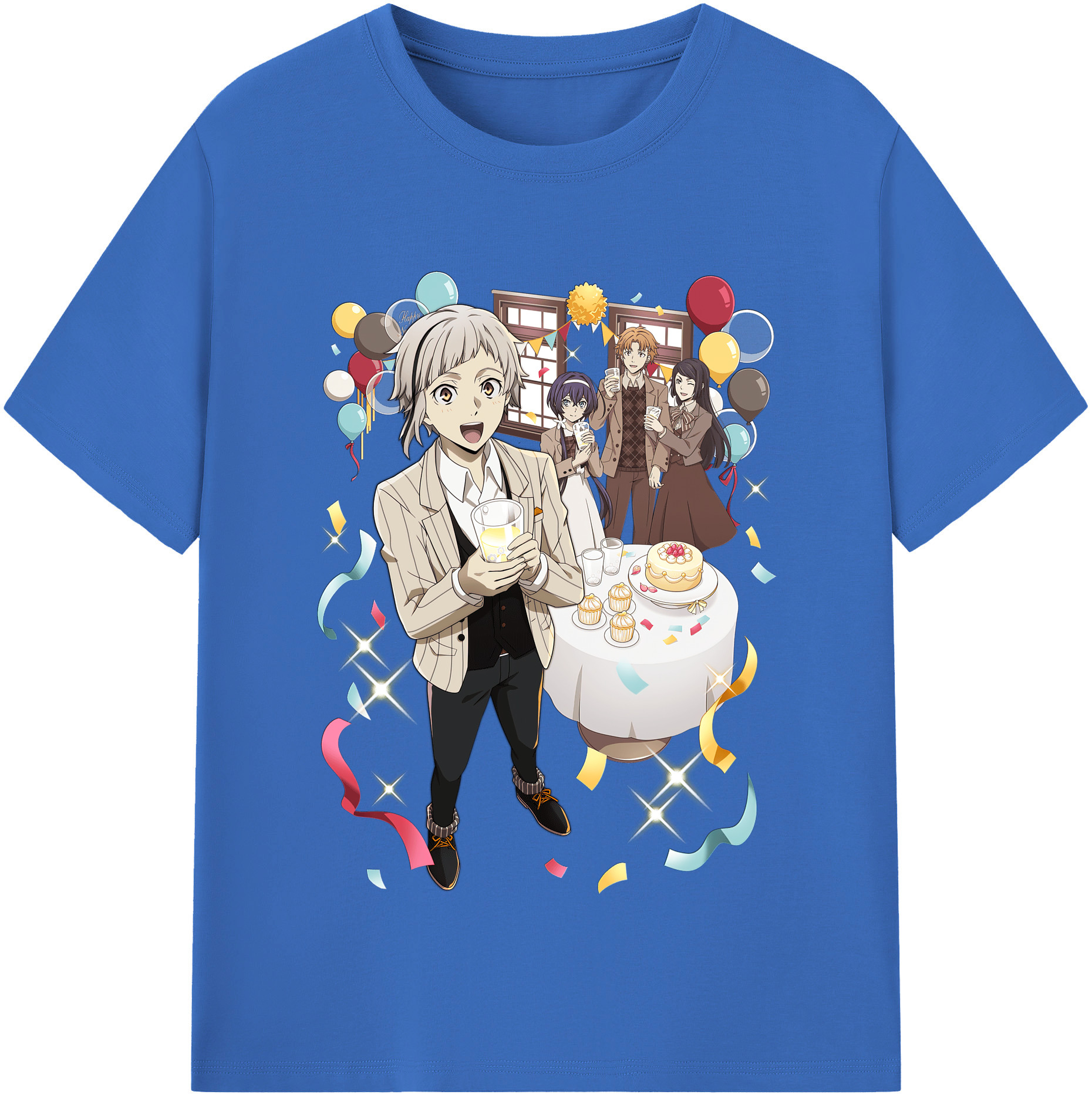 （画像用） 文豪ストレイドッグス Bungo Stray Dogs 綿100％半袖Tシャツ（フロントプリント）