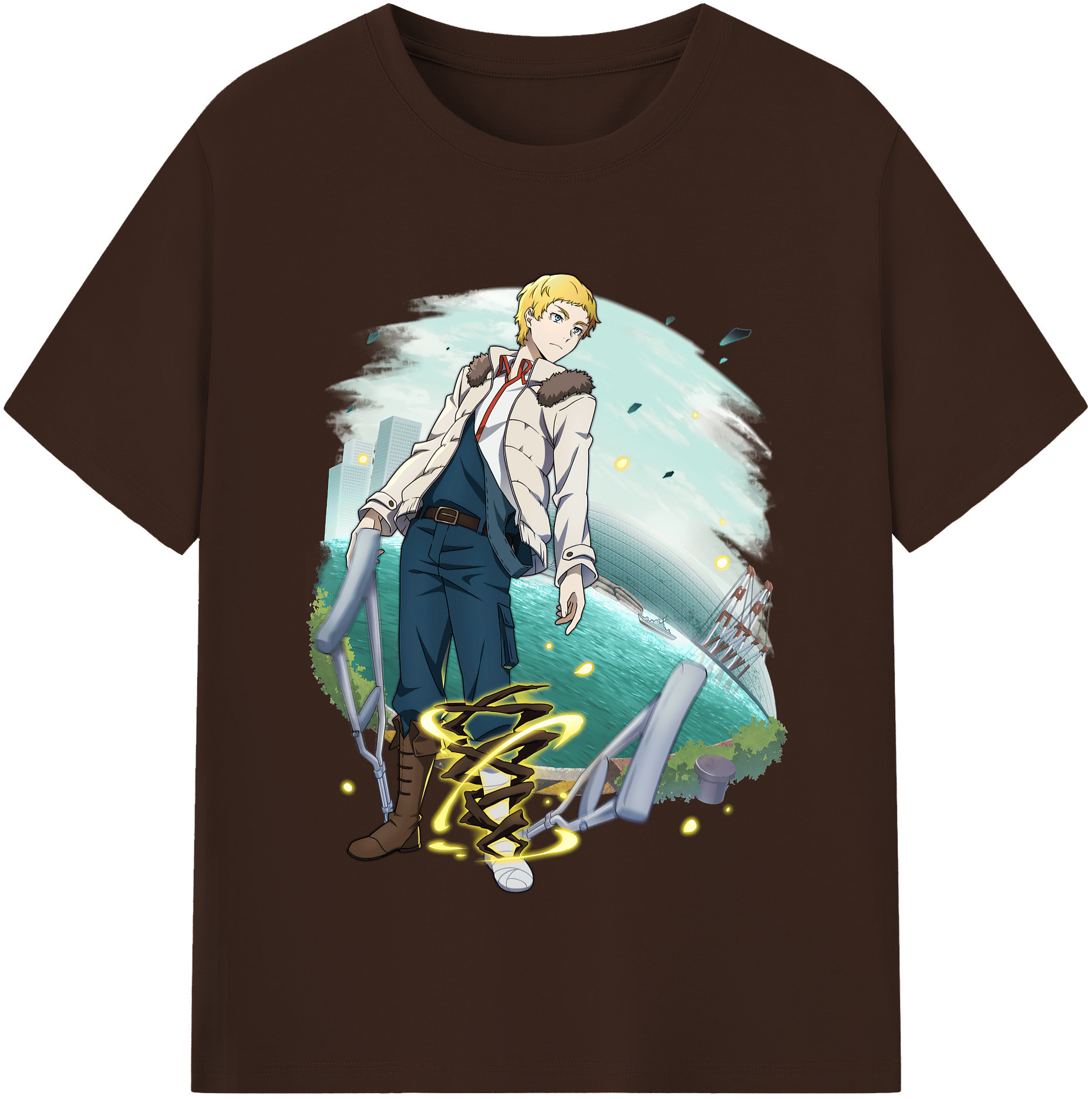 （画像用） 文豪ストレイドッグス Bungo Stray Dogs 綿100％半袖Tシャツ（フロントプリント）