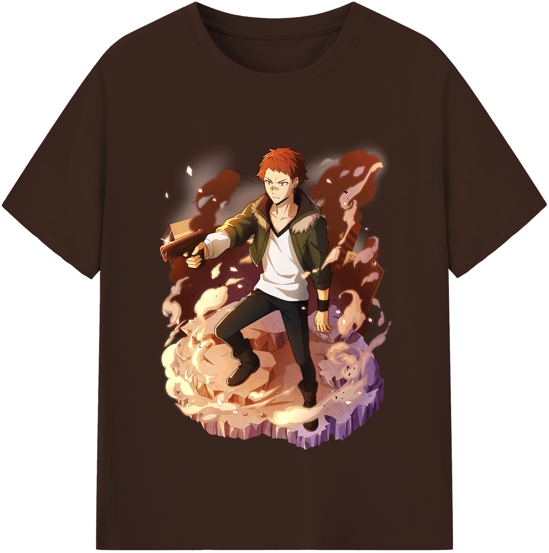 （画像用） 文豪ストレイドッグス Bungo Stray Dogs 綿100％半袖Tシャツ（フロントプリント）