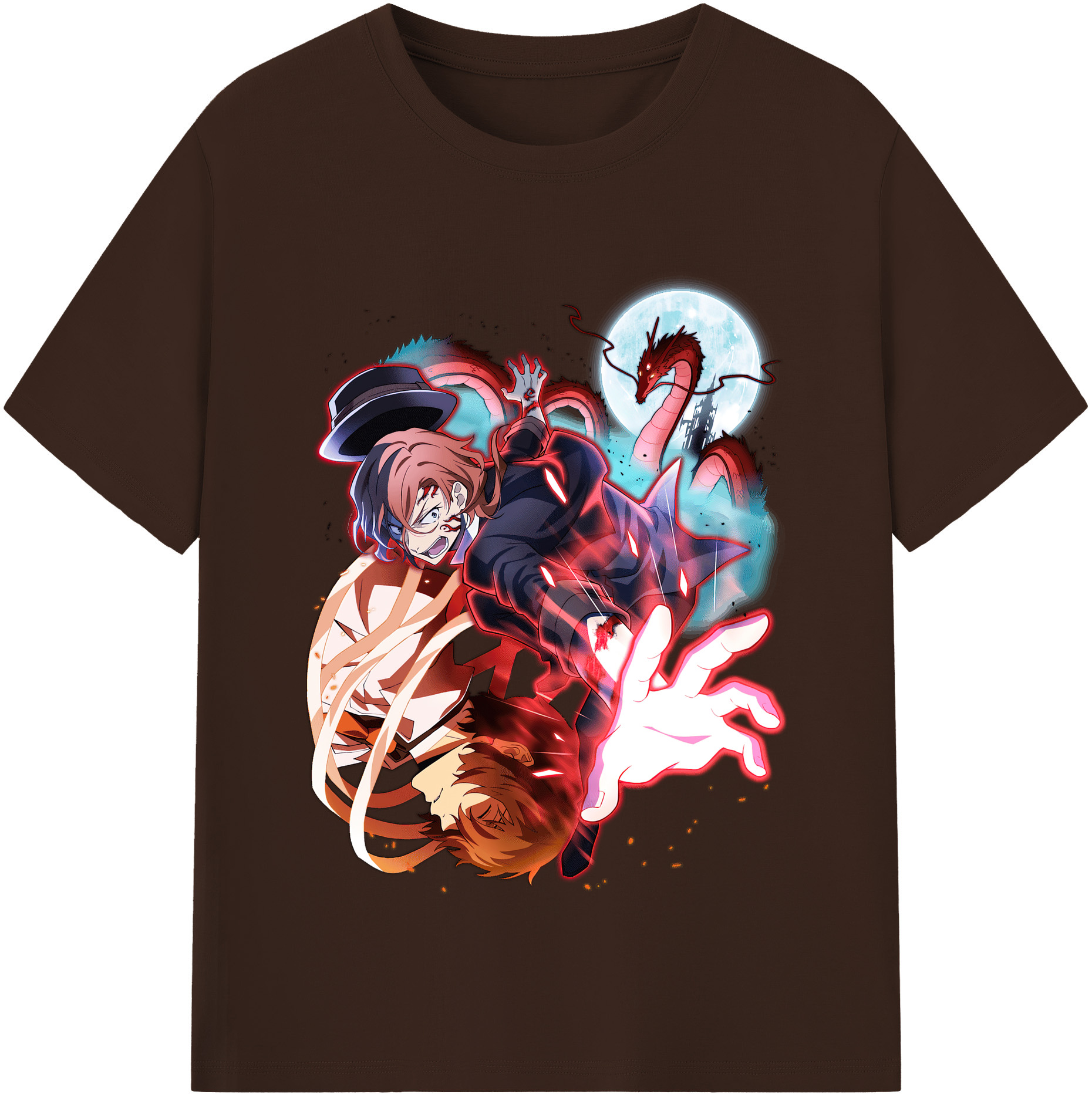 （画像用） 文豪ストレイドッグス Bungo Stray Dogs 綿100％半袖Tシャツ（フロントプリント）