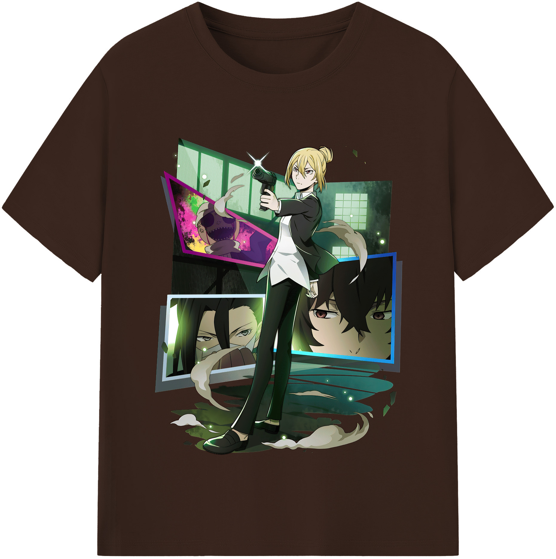 （画像用） 文豪ストレイドッグス Bungo Stray Dogs 綿100％半袖Tシャツ（フロントプリント）