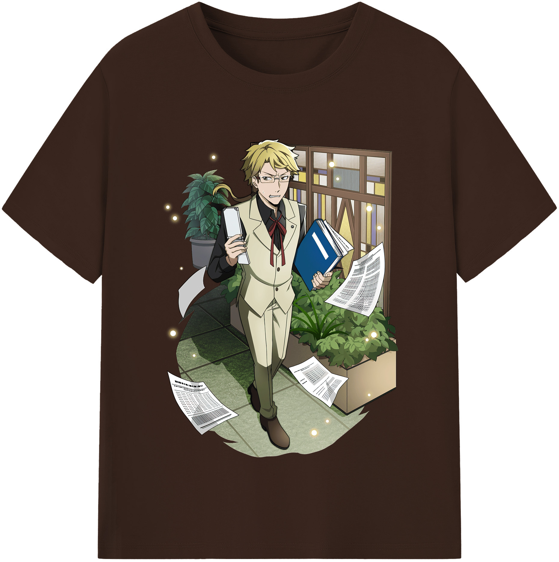（画像用） 文豪ストレイドッグス Bungo Stray Dogs 綿100％半袖Tシャツ（フロントプリント）