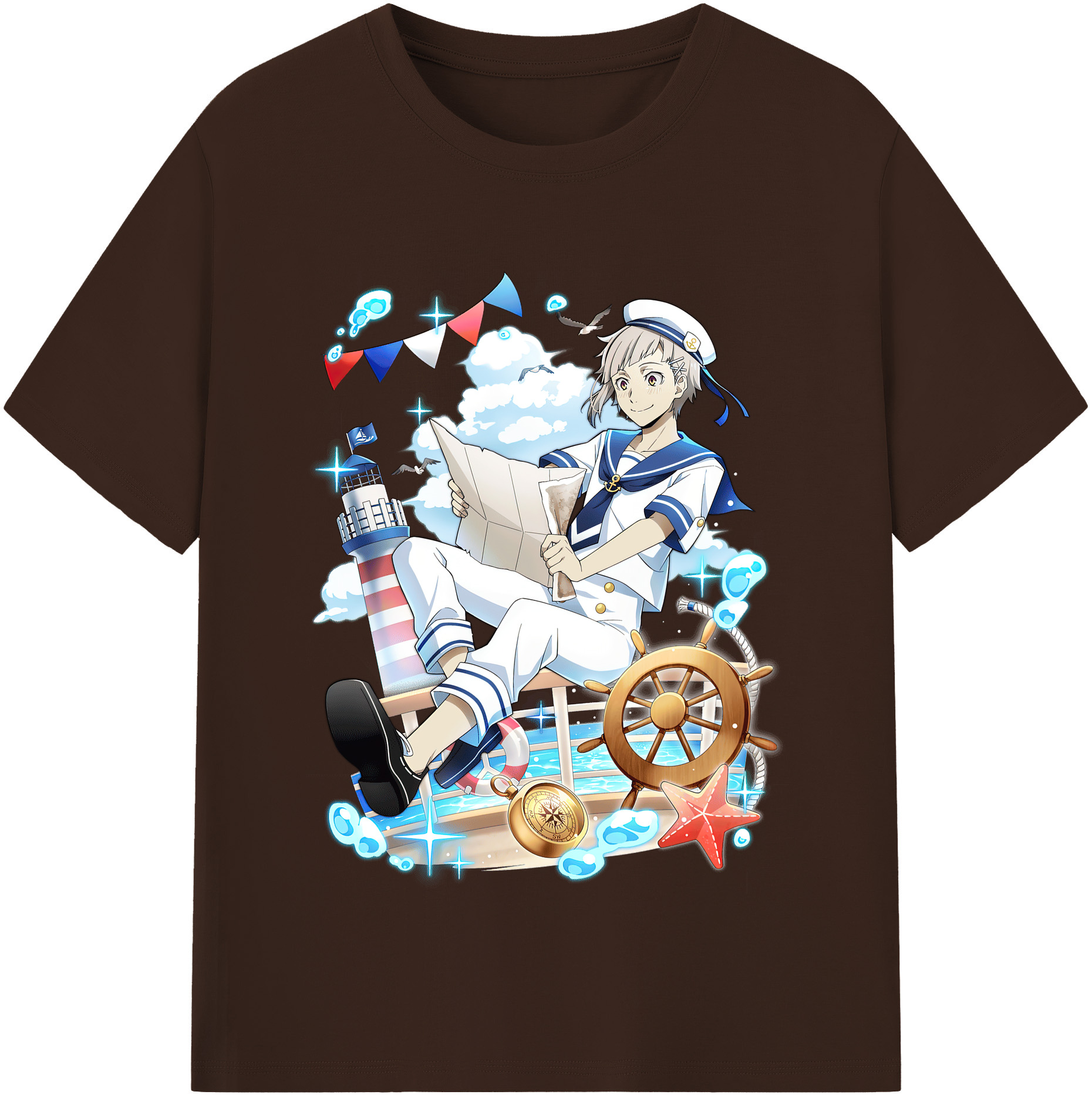 （画像用） 文豪ストレイドッグス Bungo Stray Dogs 綿100％半袖Tシャツ（フロントプリント）