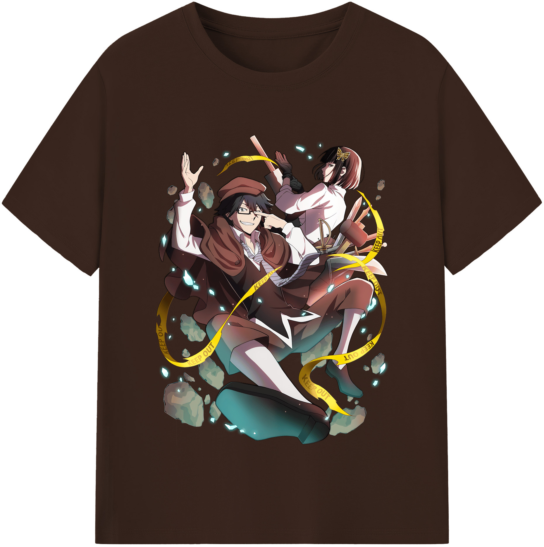 （画像用） 文豪ストレイドッグス Bungo Stray Dogs 綿100％半袖Tシャツ（フロントプリント）