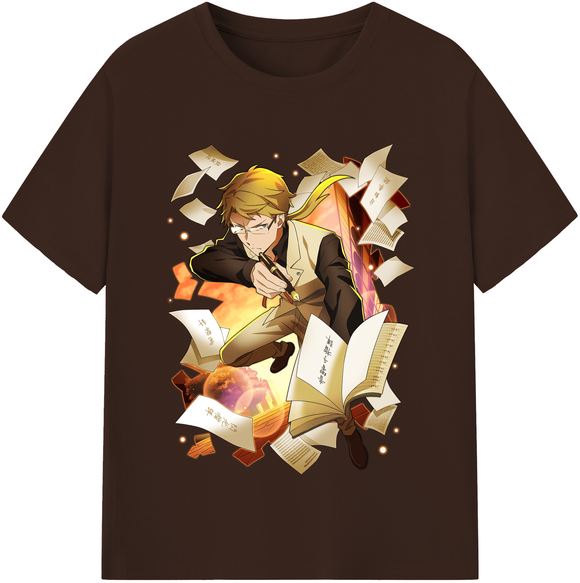 （画像用） 文豪ストレイドッグス Bungo Stray Dogs 綿100％半袖Tシャツ（フロントプリント）