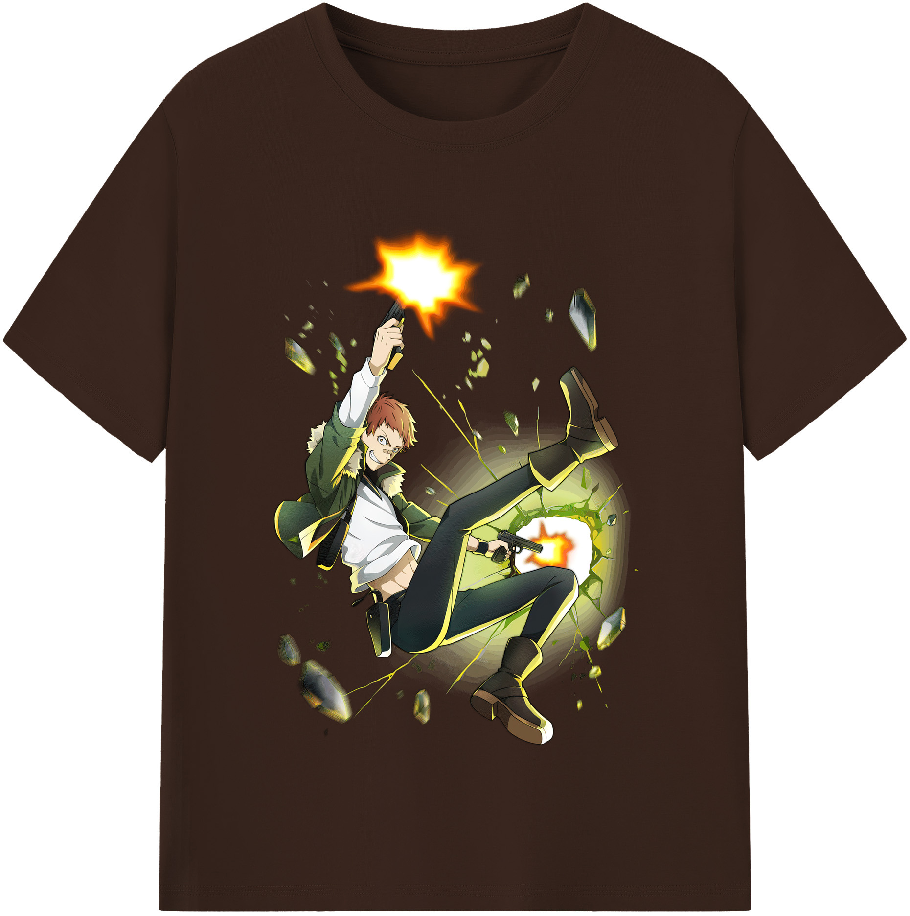 （画像用） 文豪ストレイドッグス Bungo Stray Dogs 綿100％半袖Tシャツ（フロントプリント）