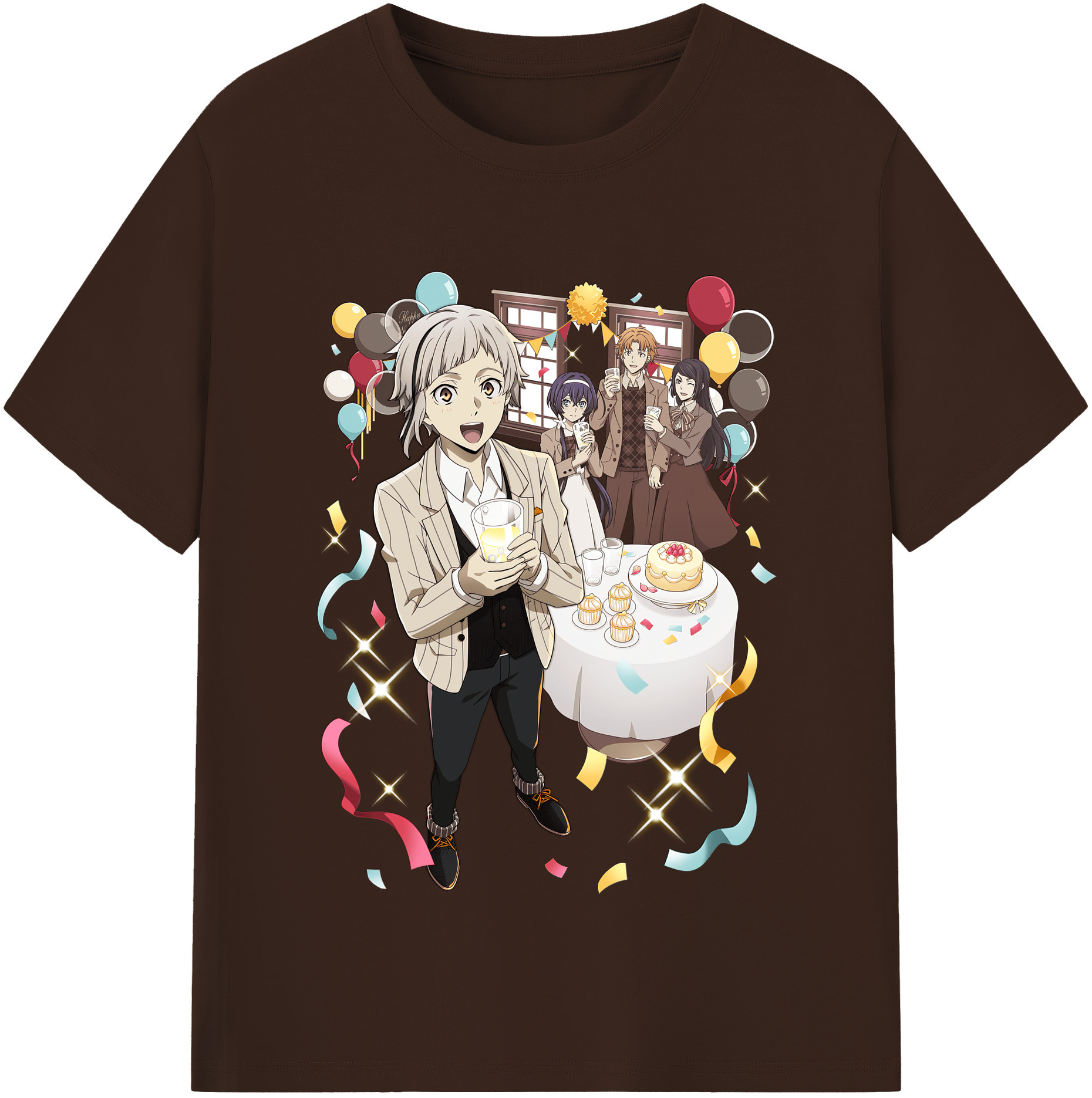 （画像用） 文豪ストレイドッグス Bungo Stray Dogs 綿100％半袖Tシャツ（フロントプリント）