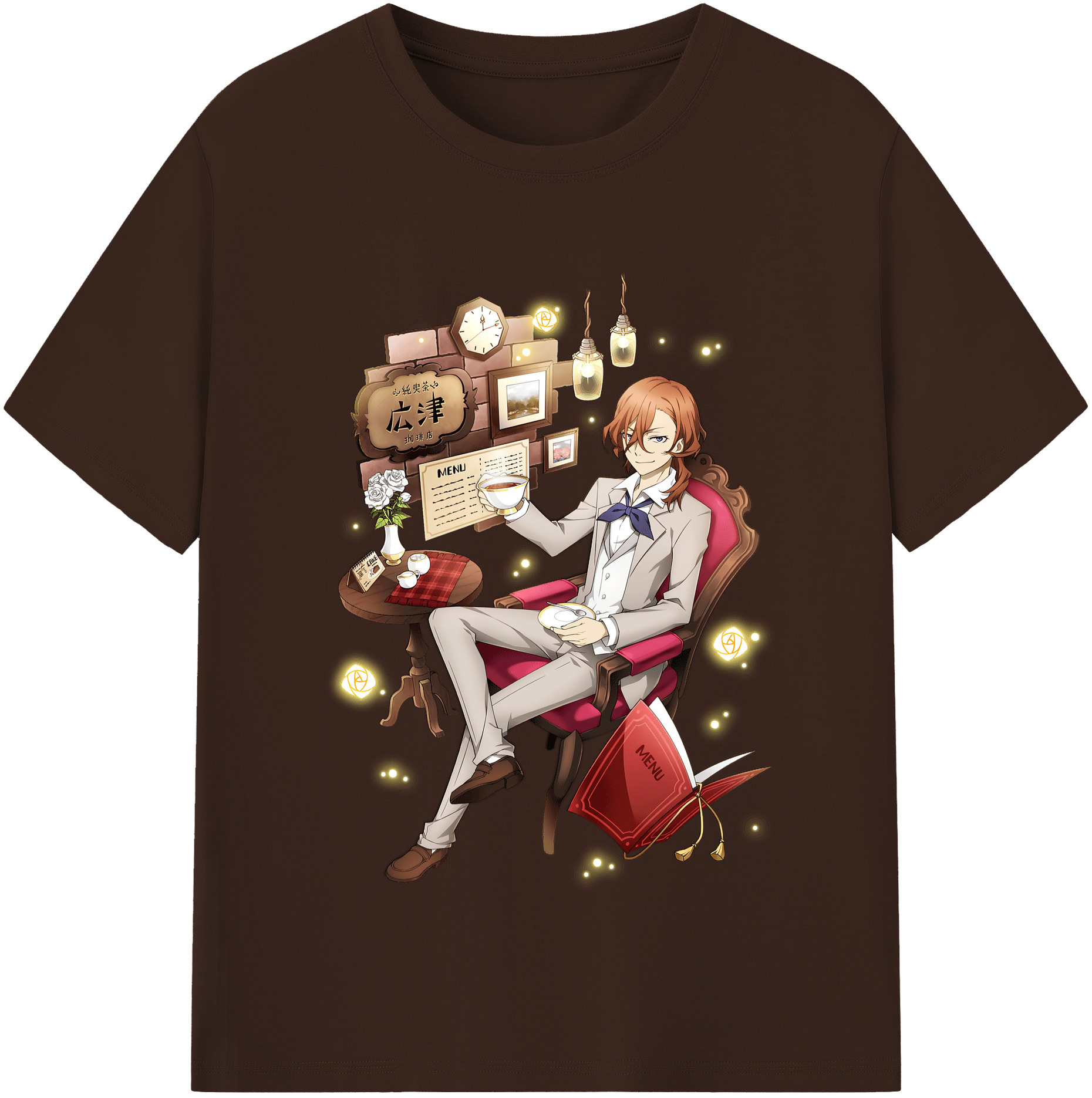 （画像用） 文豪ストレイドッグス Bungo Stray Dogs 綿100％半袖Tシャツ（フロントプリント）