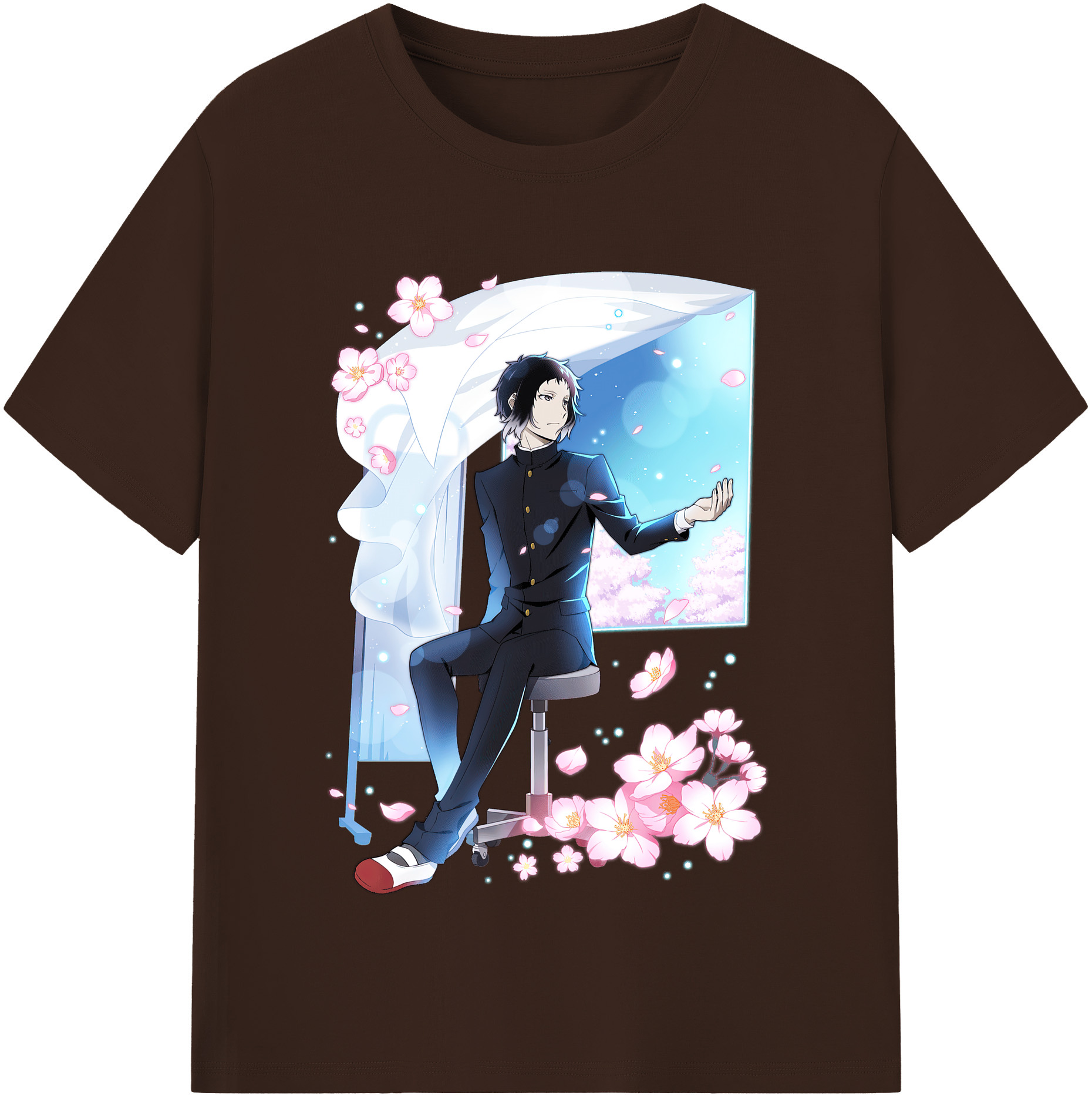 （画像用） 文豪ストレイドッグス Bungo Stray Dogs 綿100％半袖Tシャツ（フロントプリント）
