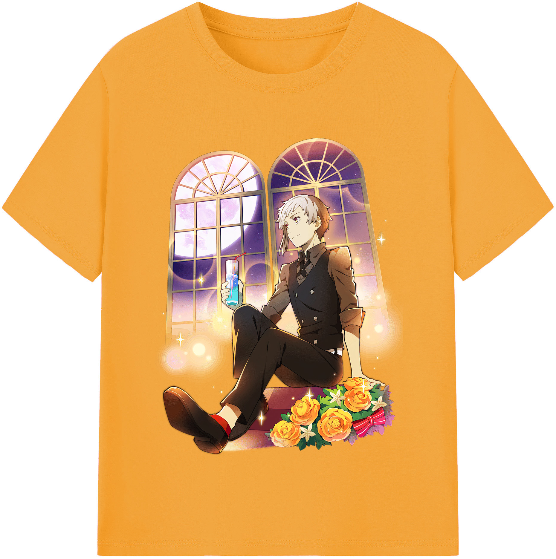 （画像用） 文豪ストレイドッグス Bungo Stray Dogs 綿100％半袖Tシャツ（フロントプリント）
