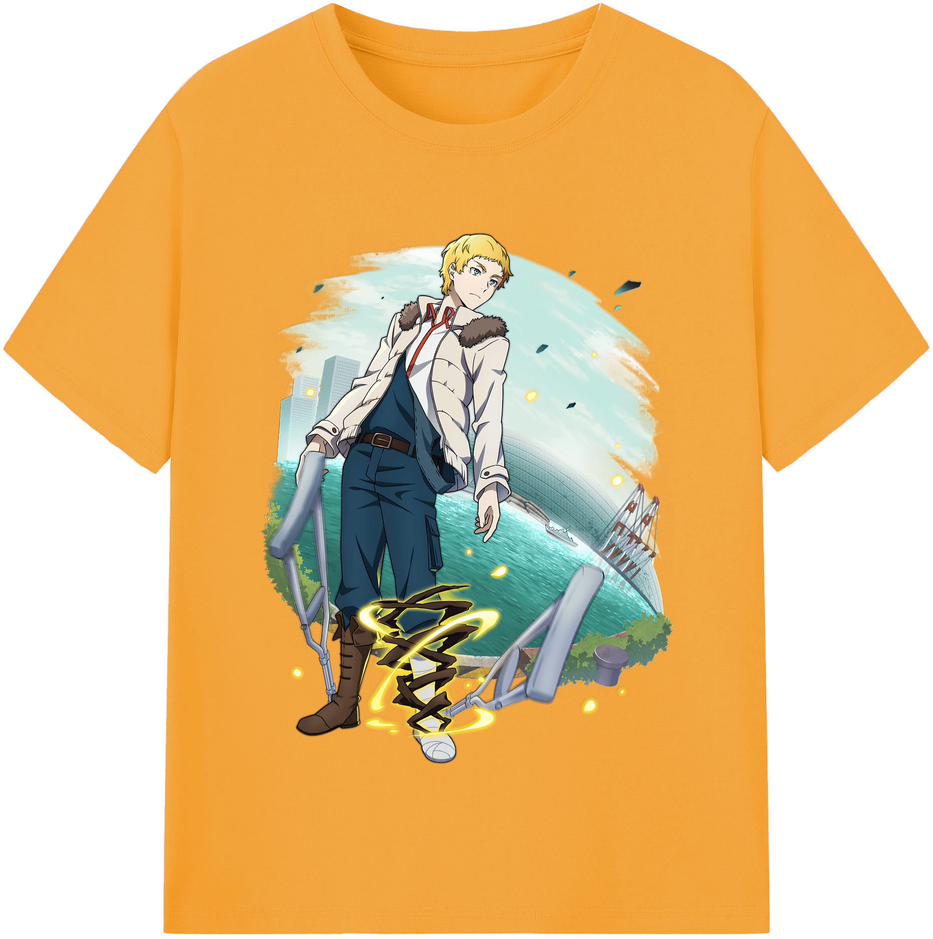 （画像用） 文豪ストレイドッグス Bungo Stray Dogs 綿100％半袖Tシャツ（フロントプリント）