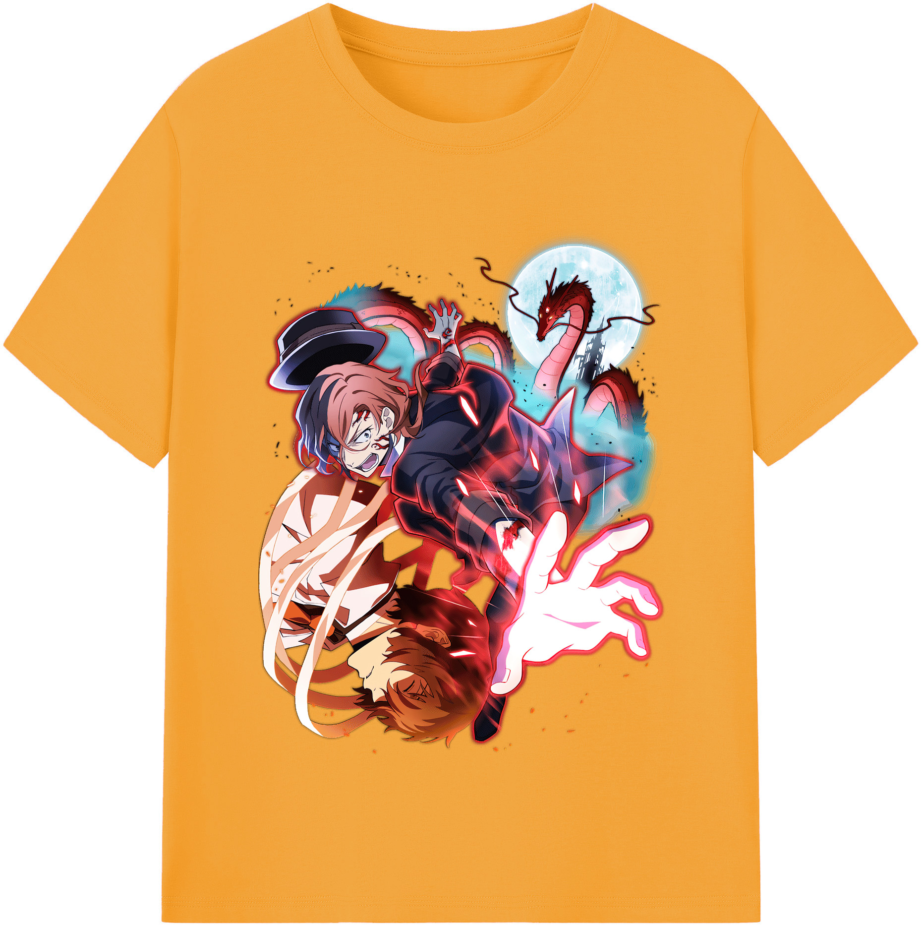 （画像用） 文豪ストレイドッグス Bungo Stray Dogs 綿100％半袖Tシャツ（フロントプリント）
