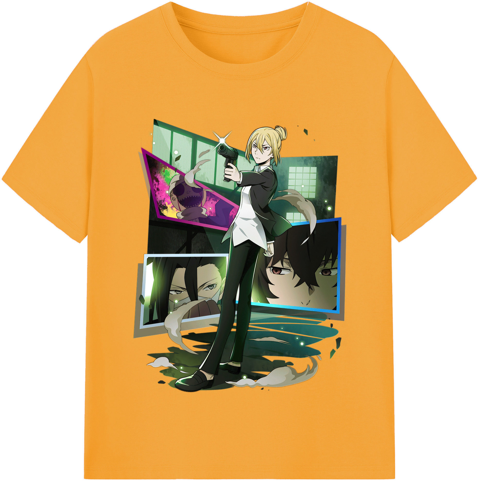 （画像用） 文豪ストレイドッグス Bungo Stray Dogs 綿100％半袖Tシャツ（フロントプリント）