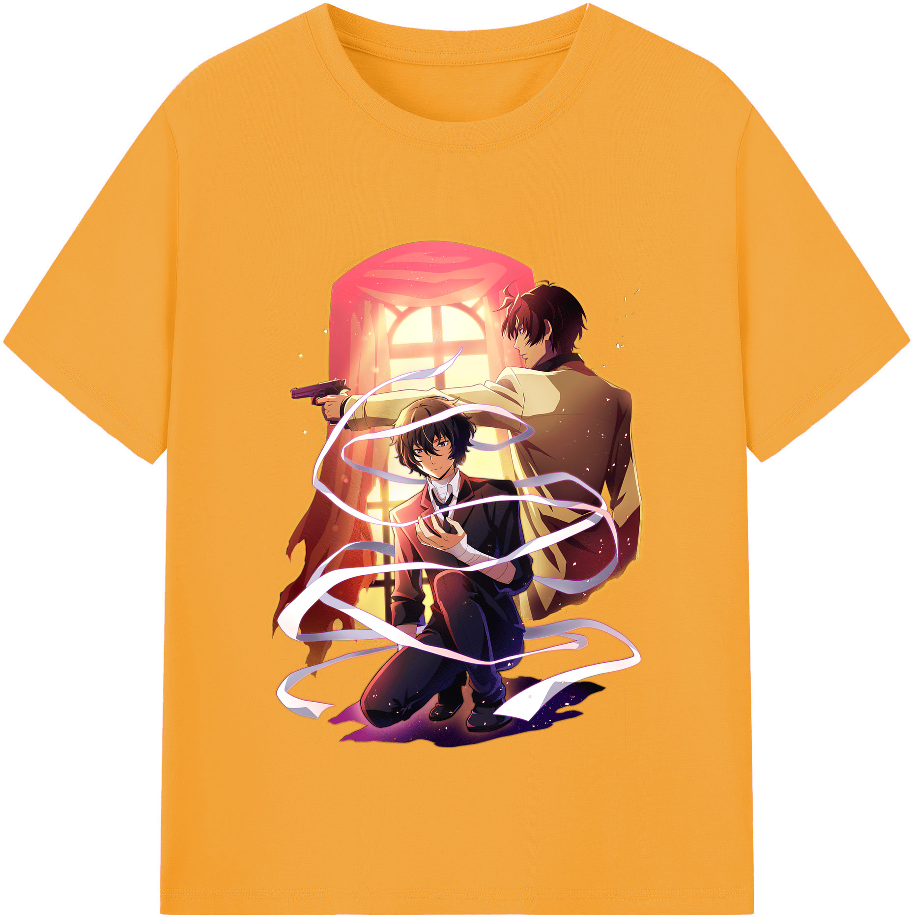 （画像用） 文豪ストレイドッグス Bungo Stray Dogs 綿100％半袖Tシャツ（フロントプリント）