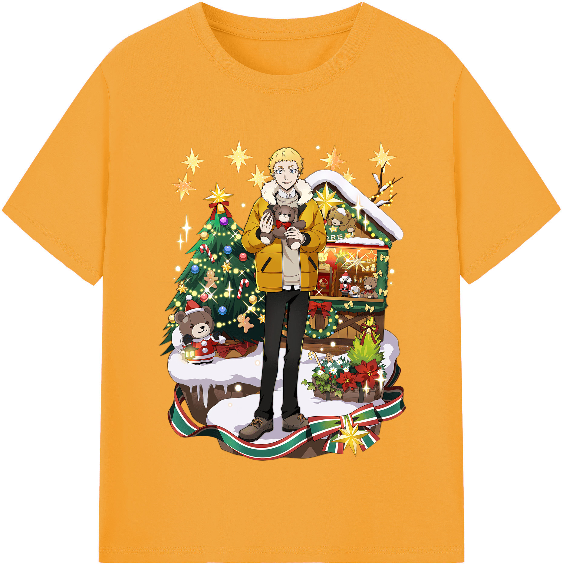 （画像用） 文豪ストレイドッグス Bungo Stray Dogs 綿100％半袖Tシャツ（フロントプリント）