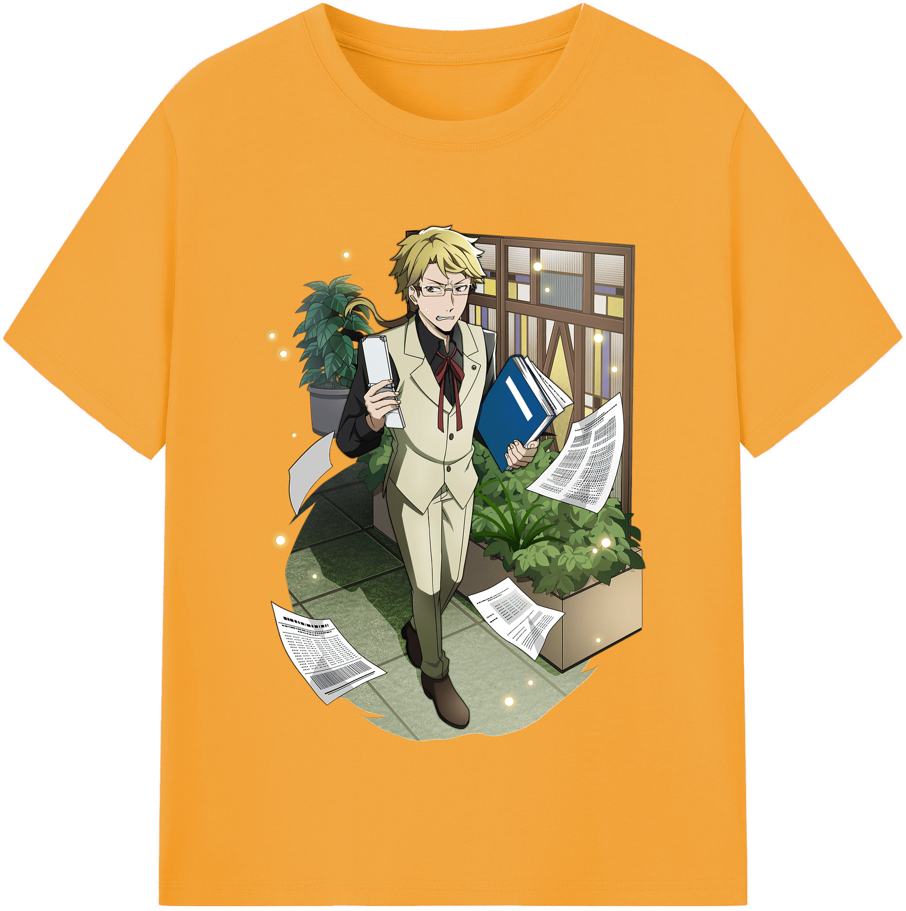 （画像用） 文豪ストレイドッグス Bungo Stray Dogs 綿100％半袖Tシャツ（フロントプリント）