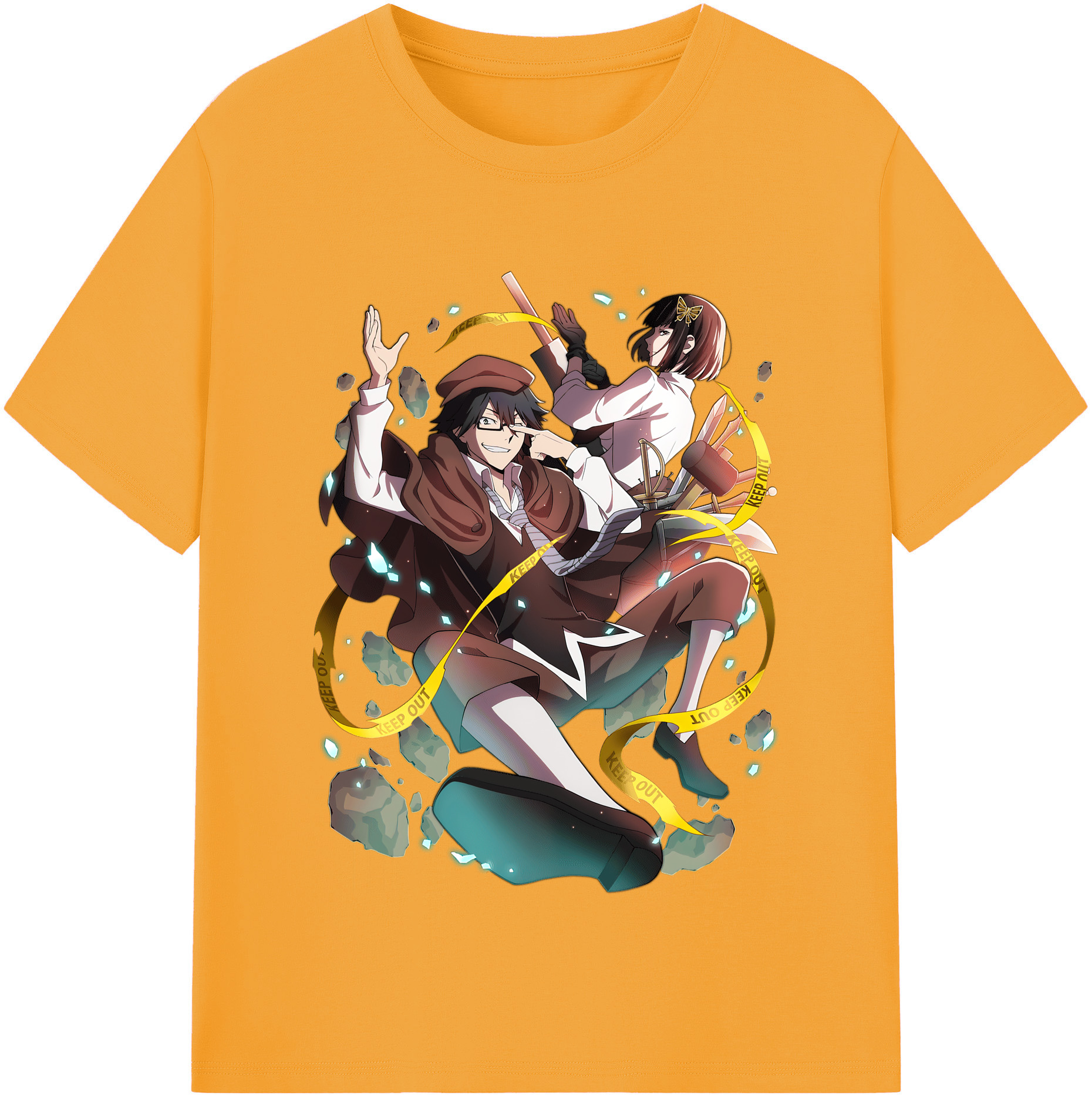 （画像用） 文豪ストレイドッグス Bungo Stray Dogs 綿100％半袖Tシャツ（フロントプリント）