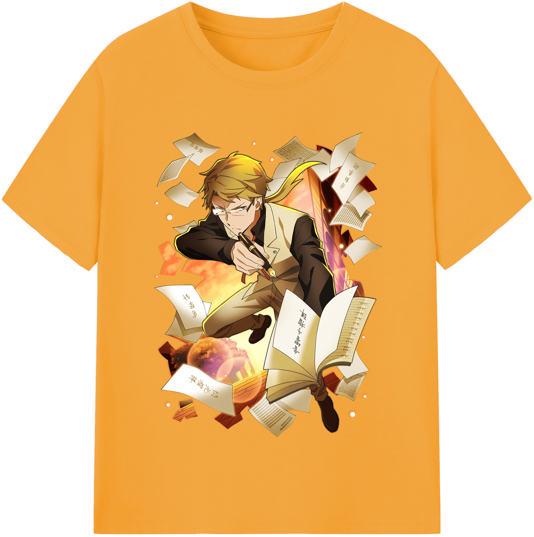 （画像用） 文豪ストレイドッグス Bungo Stray Dogs 綿100％半袖Tシャツ（フロントプリント）
