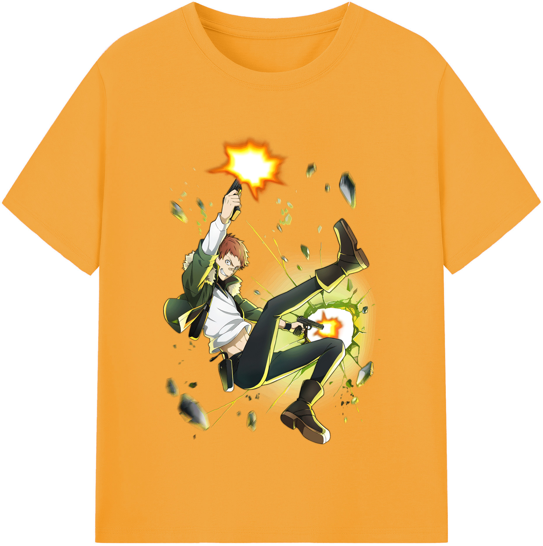 （画像用） 文豪ストレイドッグス Bungo Stray Dogs 綿100％半袖Tシャツ（フロントプリント）