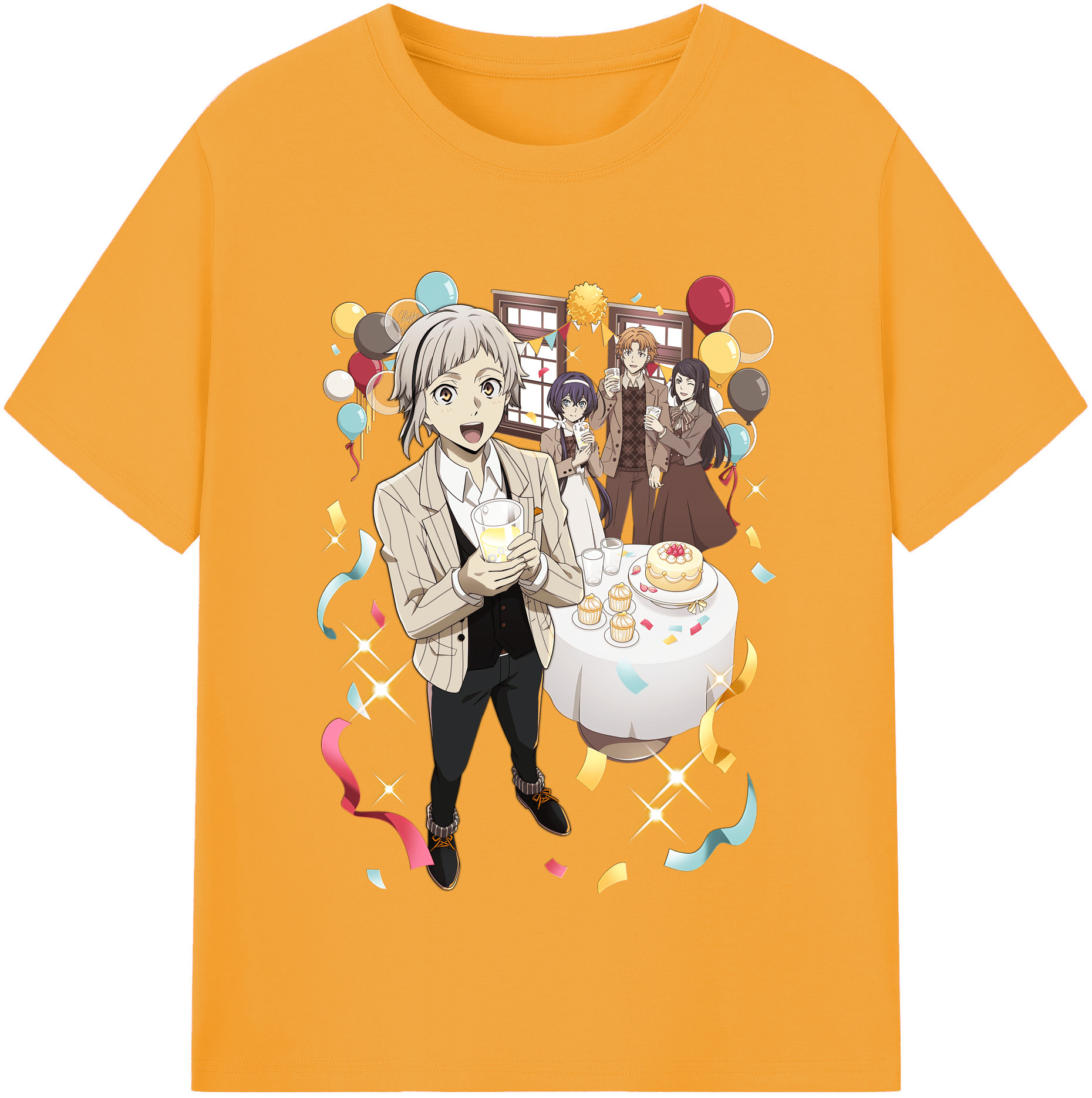（画像用） 文豪ストレイドッグス Bungo Stray Dogs 綿100％半袖Tシャツ（フロントプリント）