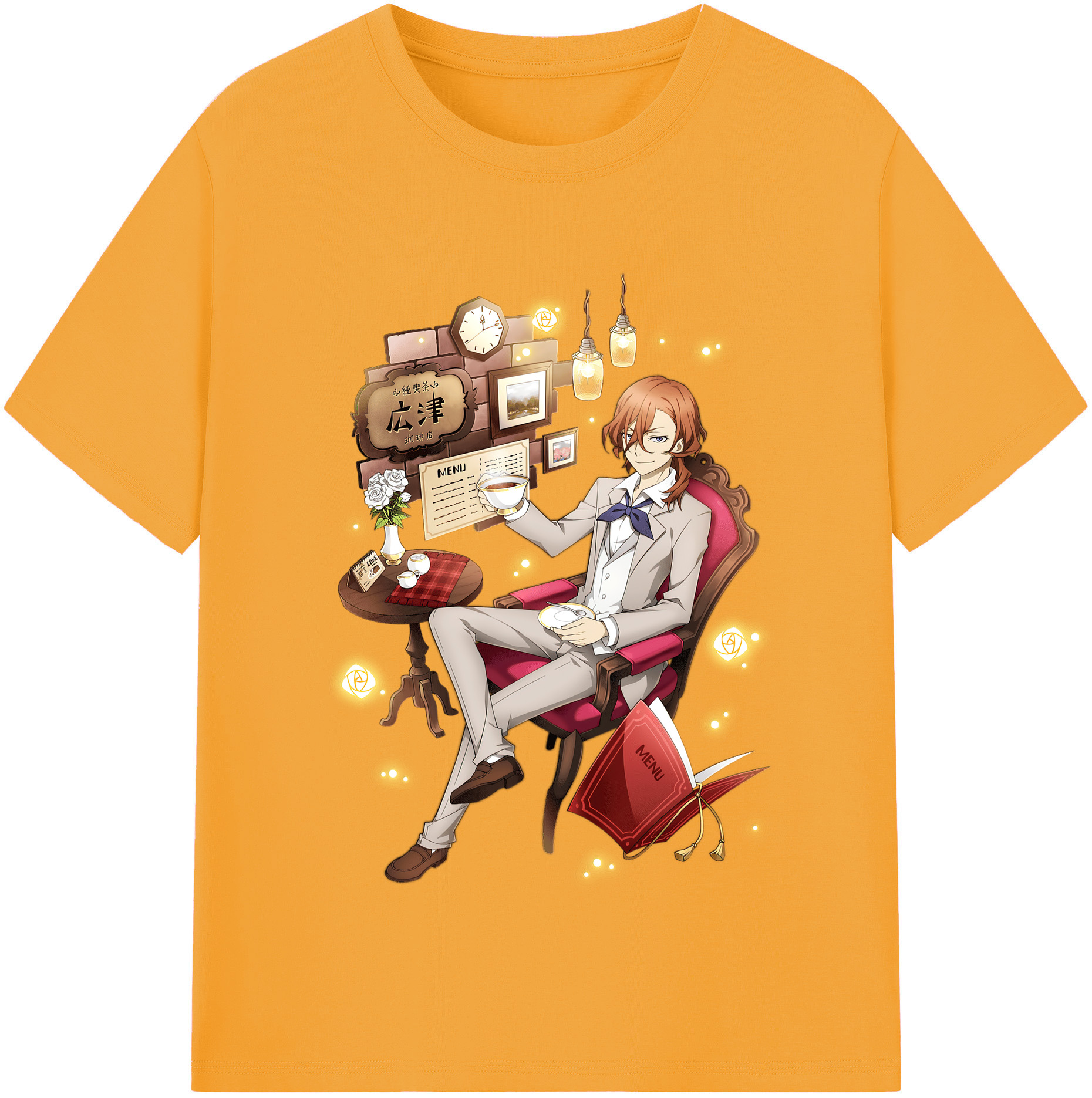 （画像用） 文豪ストレイドッグス Bungo Stray Dogs 綿100％半袖Tシャツ（フロントプリント）