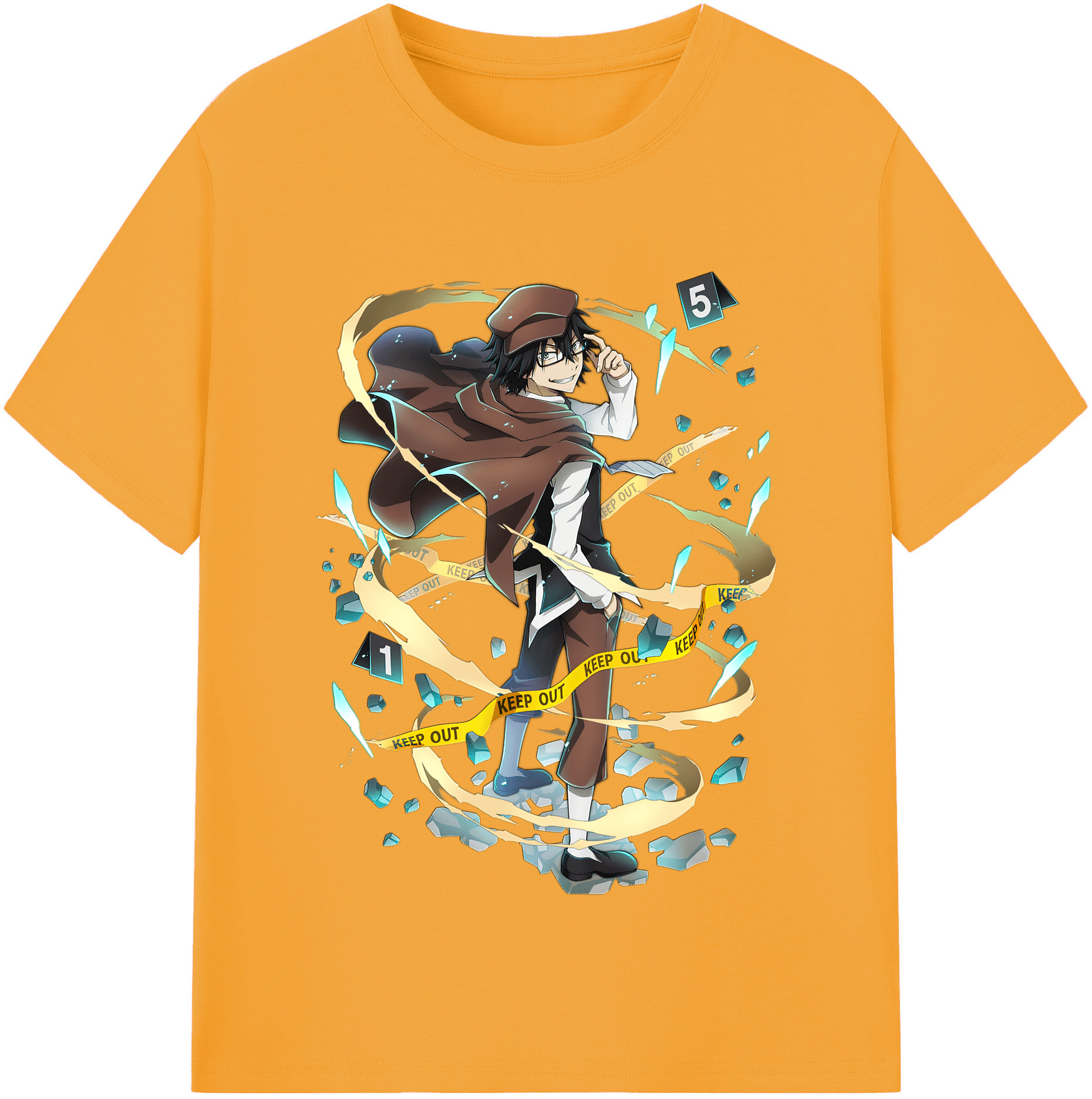 （画像用） 文豪ストレイドッグス Bungo Stray Dogs 綿100％半袖Tシャツ（フロントプリント）