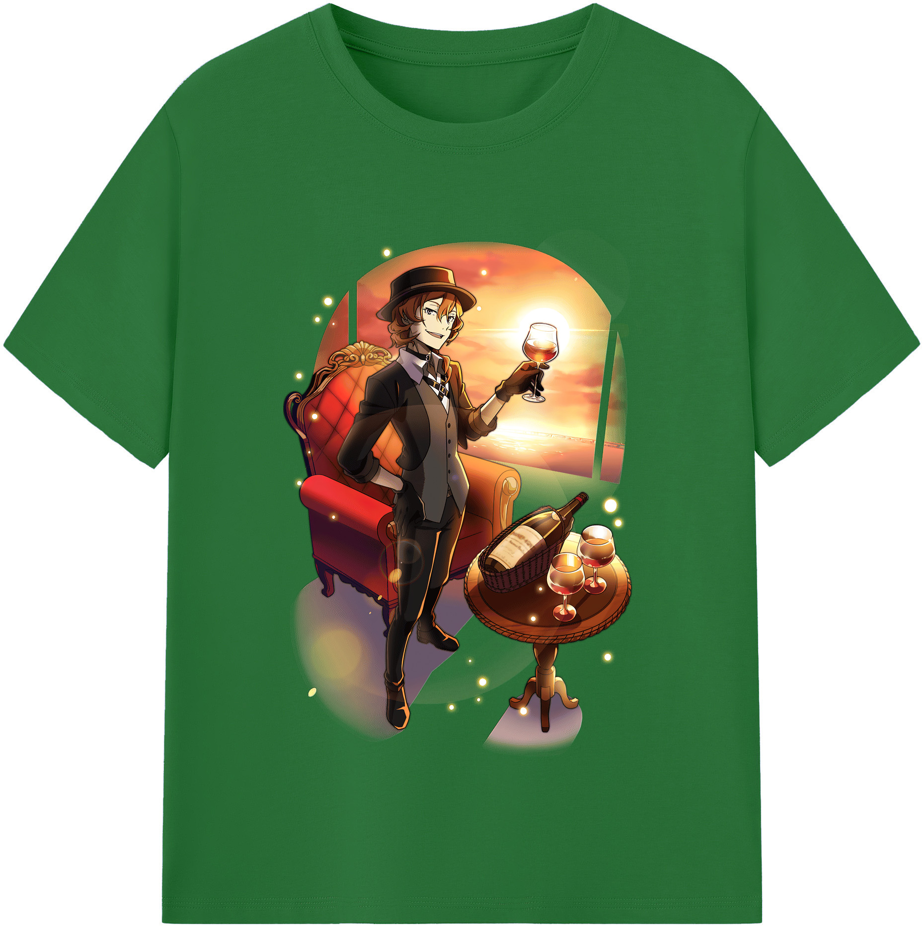 （画像用） 文豪ストレイドッグス Bungo Stray Dogs 綿100％半袖Tシャツ（フロントプリント）