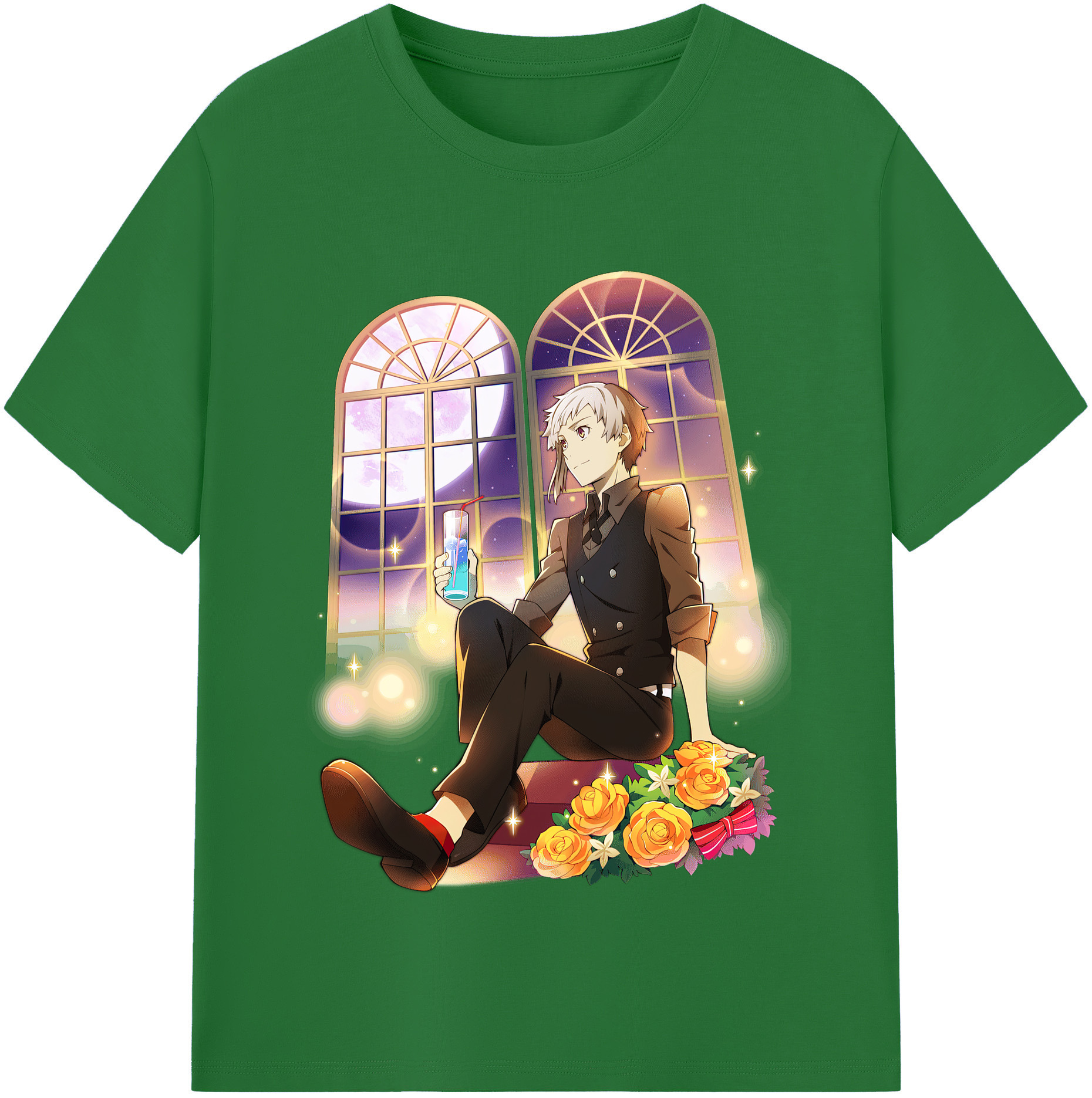 （画像用） 文豪ストレイドッグス Bungo Stray Dogs 綿100％半袖Tシャツ（フロントプリント）