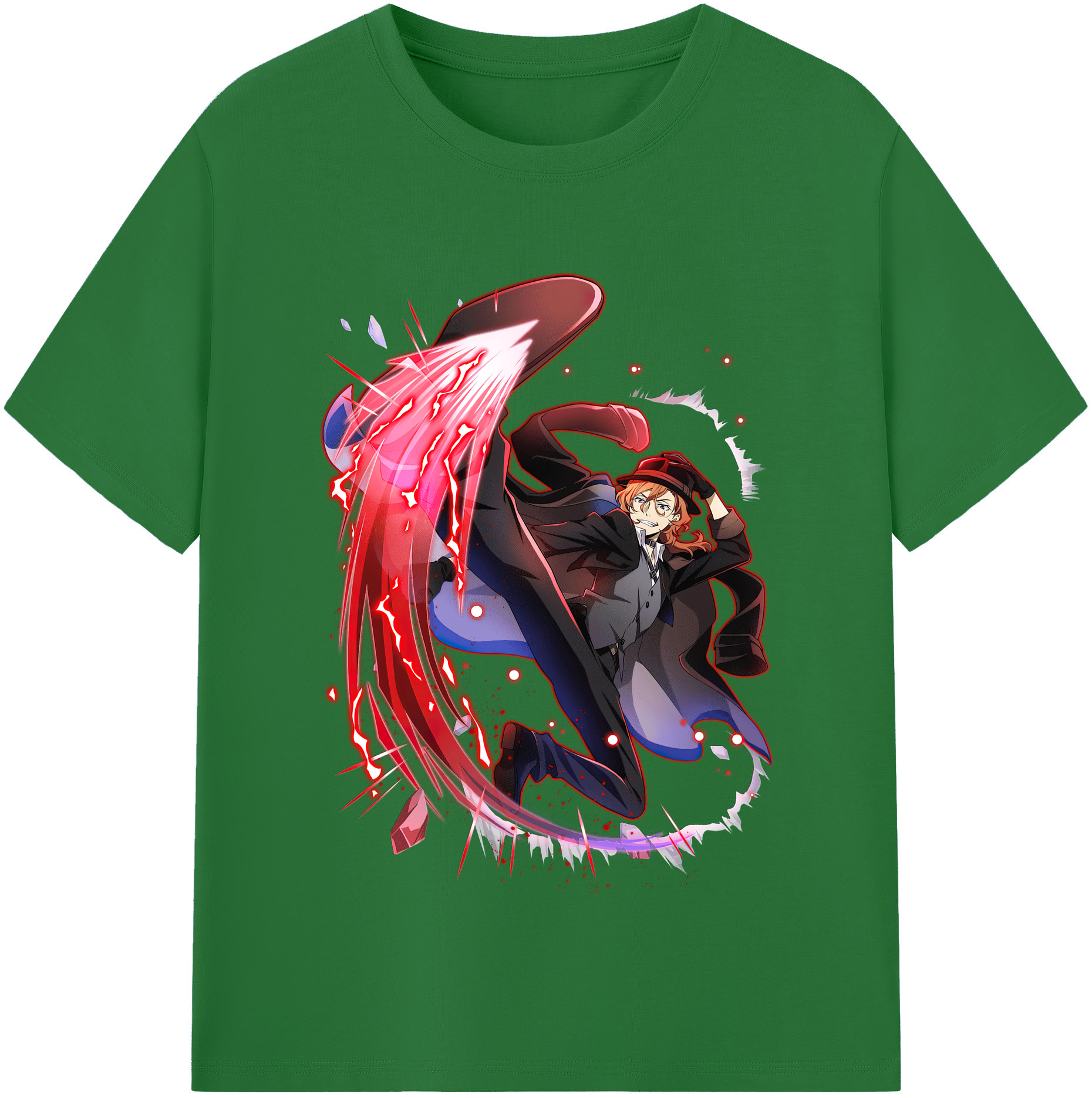 （画像用） 文豪ストレイドッグス Bungo Stray Dogs 綿100％半袖Tシャツ（フロントプリント）