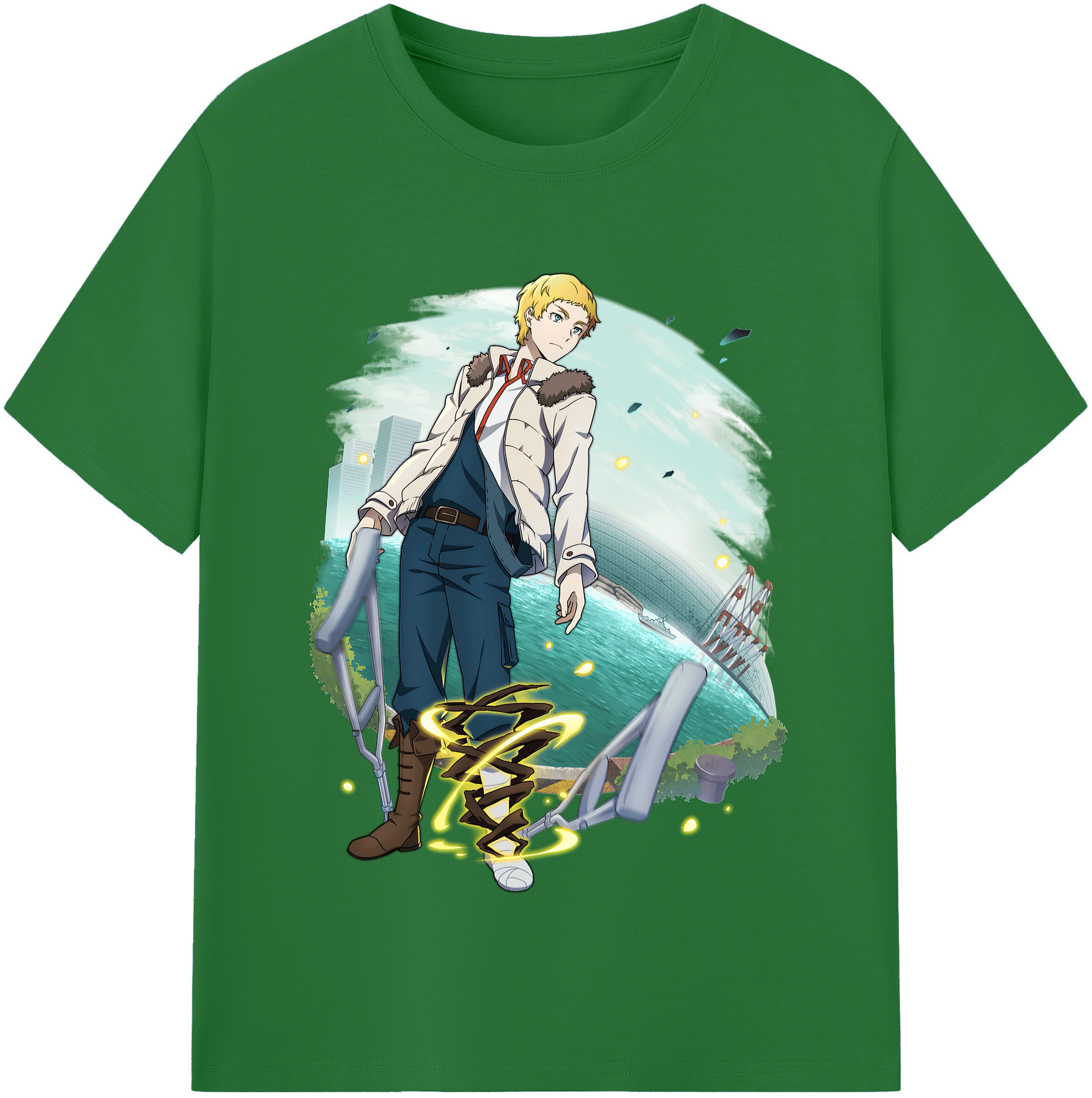 （画像用） 文豪ストレイドッグス Bungo Stray Dogs 綿100％半袖Tシャツ（フロントプリント）