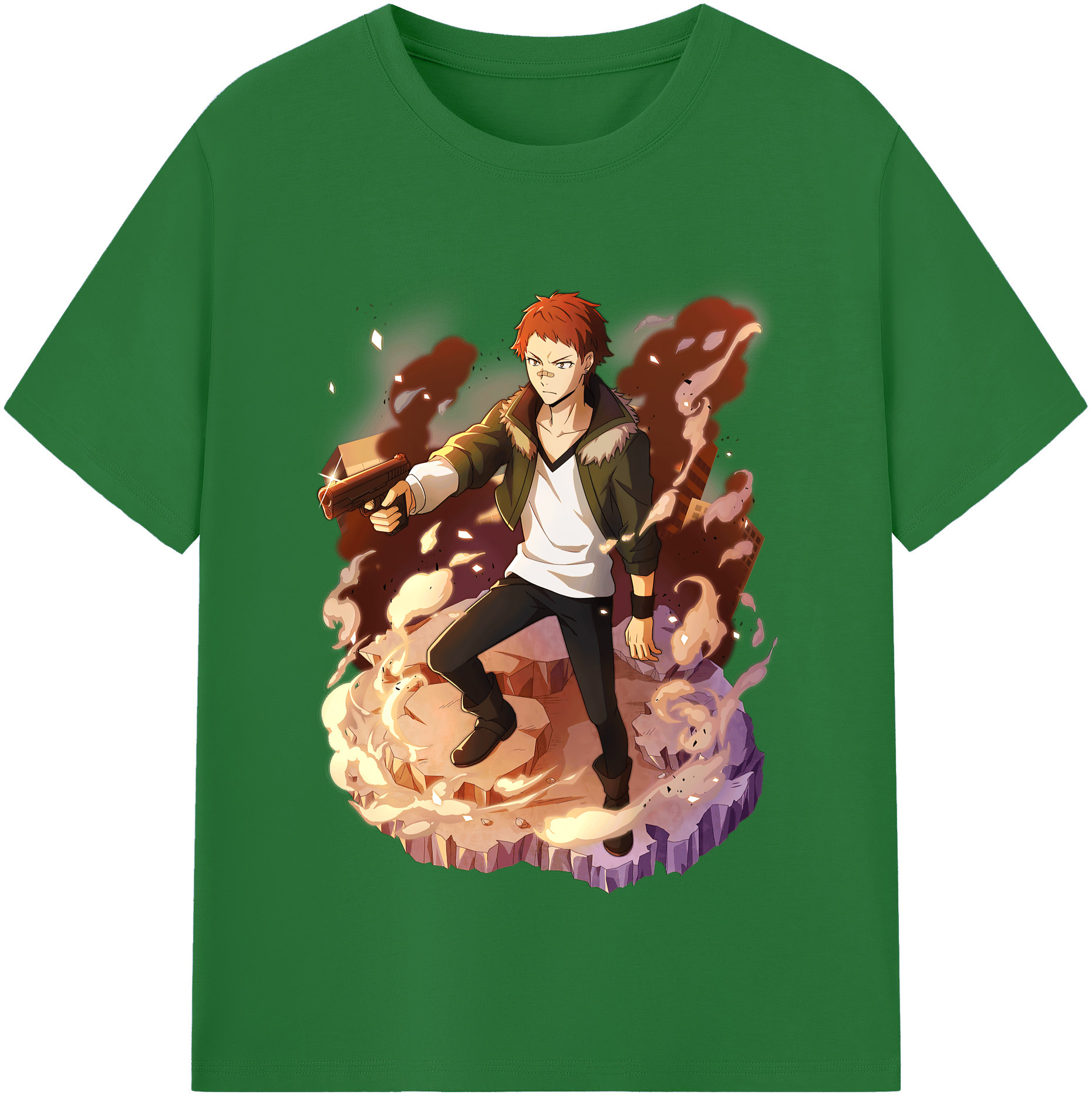 （画像用） 文豪ストレイドッグス Bungo Stray Dogs 綿100％半袖Tシャツ（フロントプリント）