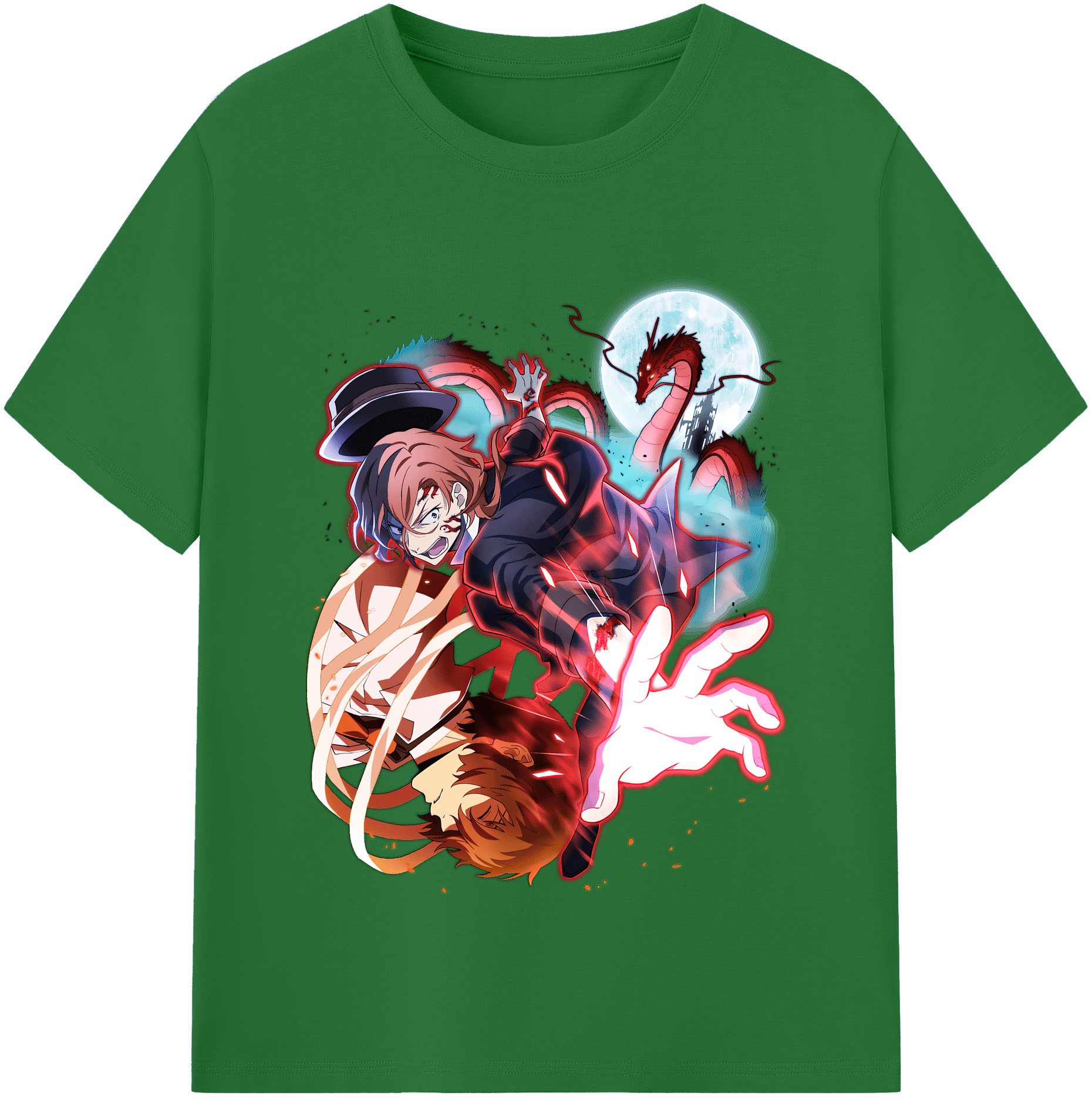 （画像用） 文豪ストレイドッグス Bungo Stray Dogs 綿100％半袖Tシャツ（フロントプリント）