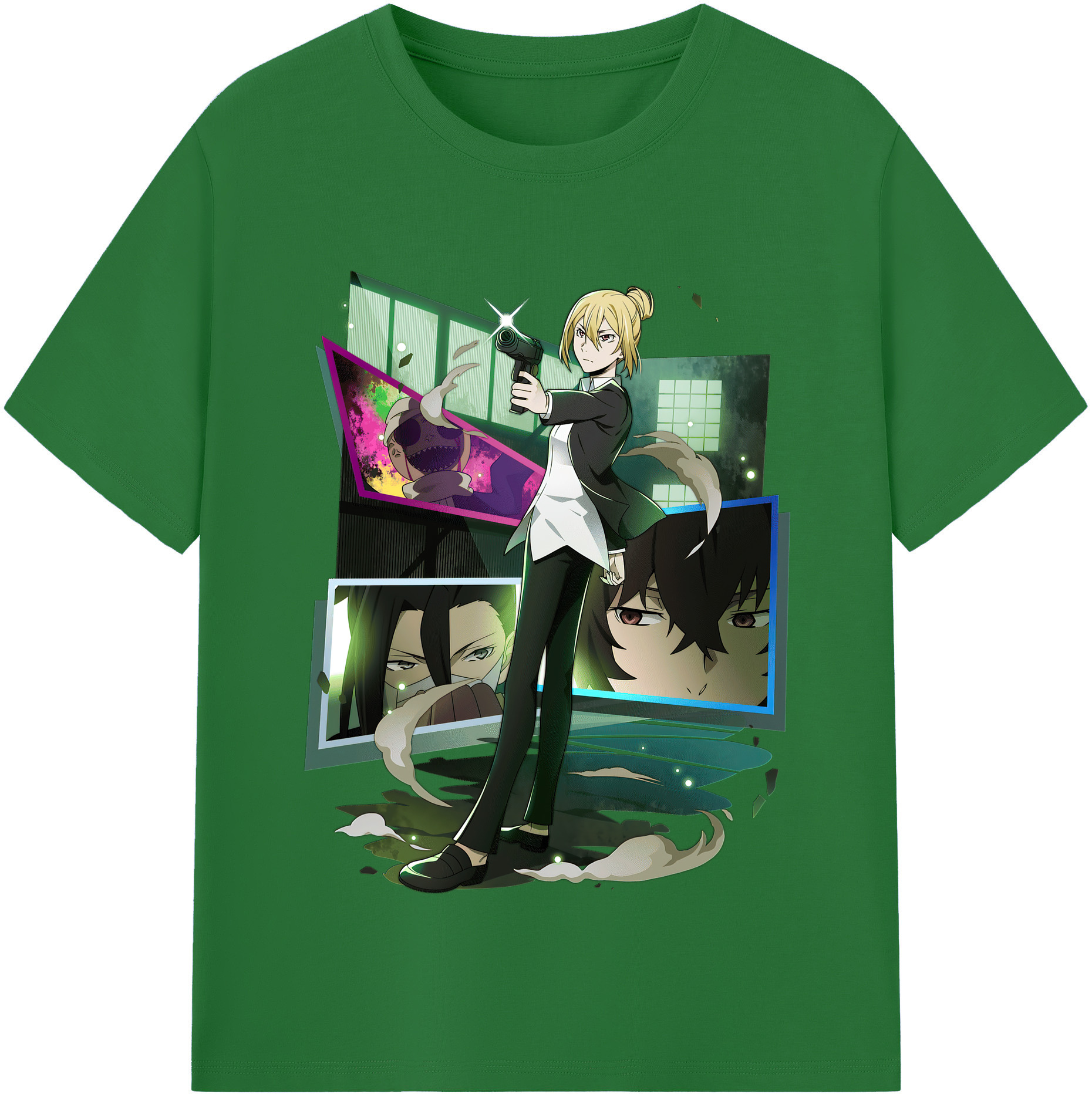 （画像用） 文豪ストレイドッグス Bungo Stray Dogs 綿100％半袖Tシャツ（フロントプリント）