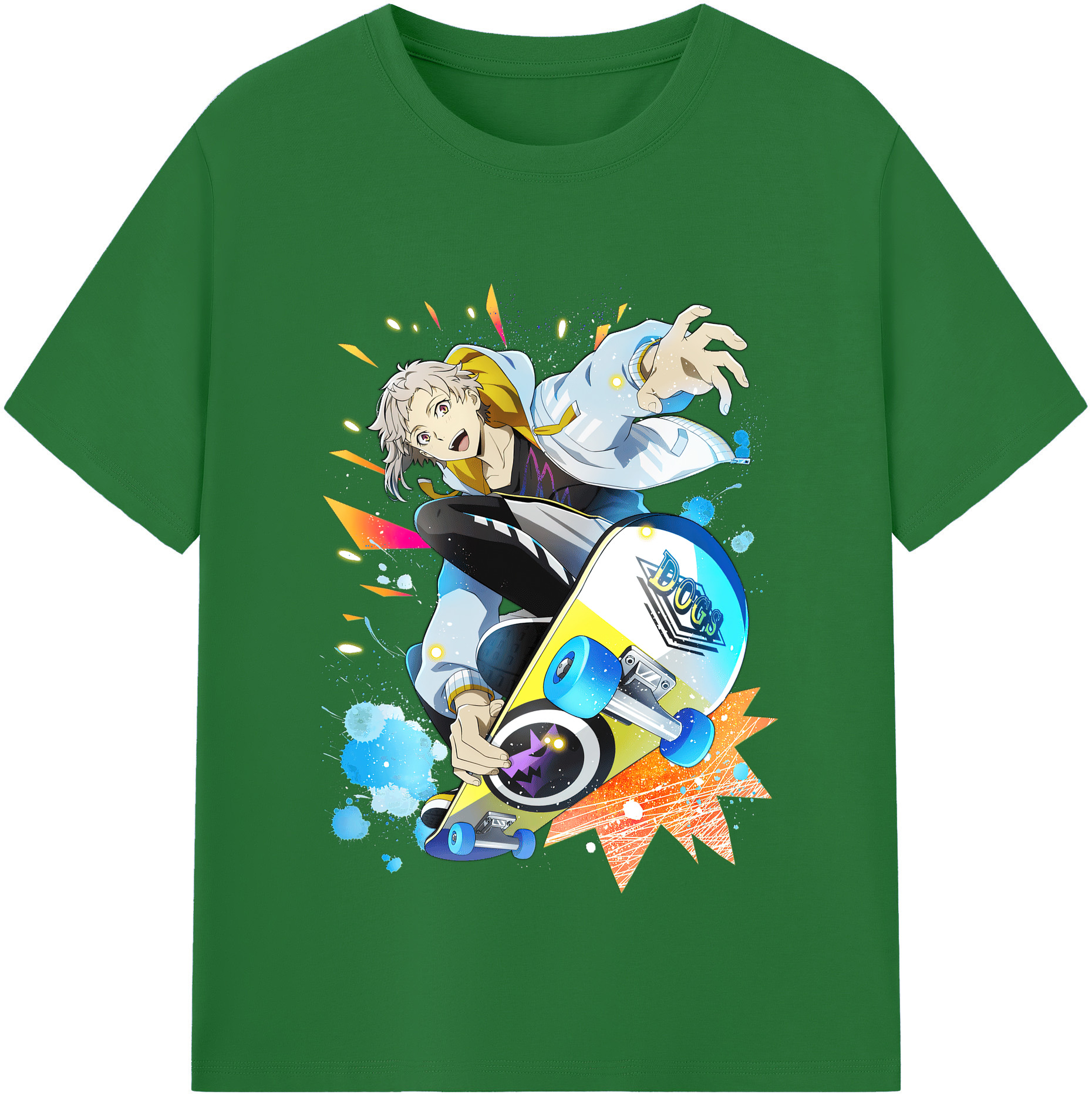 （画像用） 文豪ストレイドッグス Bungo Stray Dogs 綿100％半袖Tシャツ（フロントプリント）