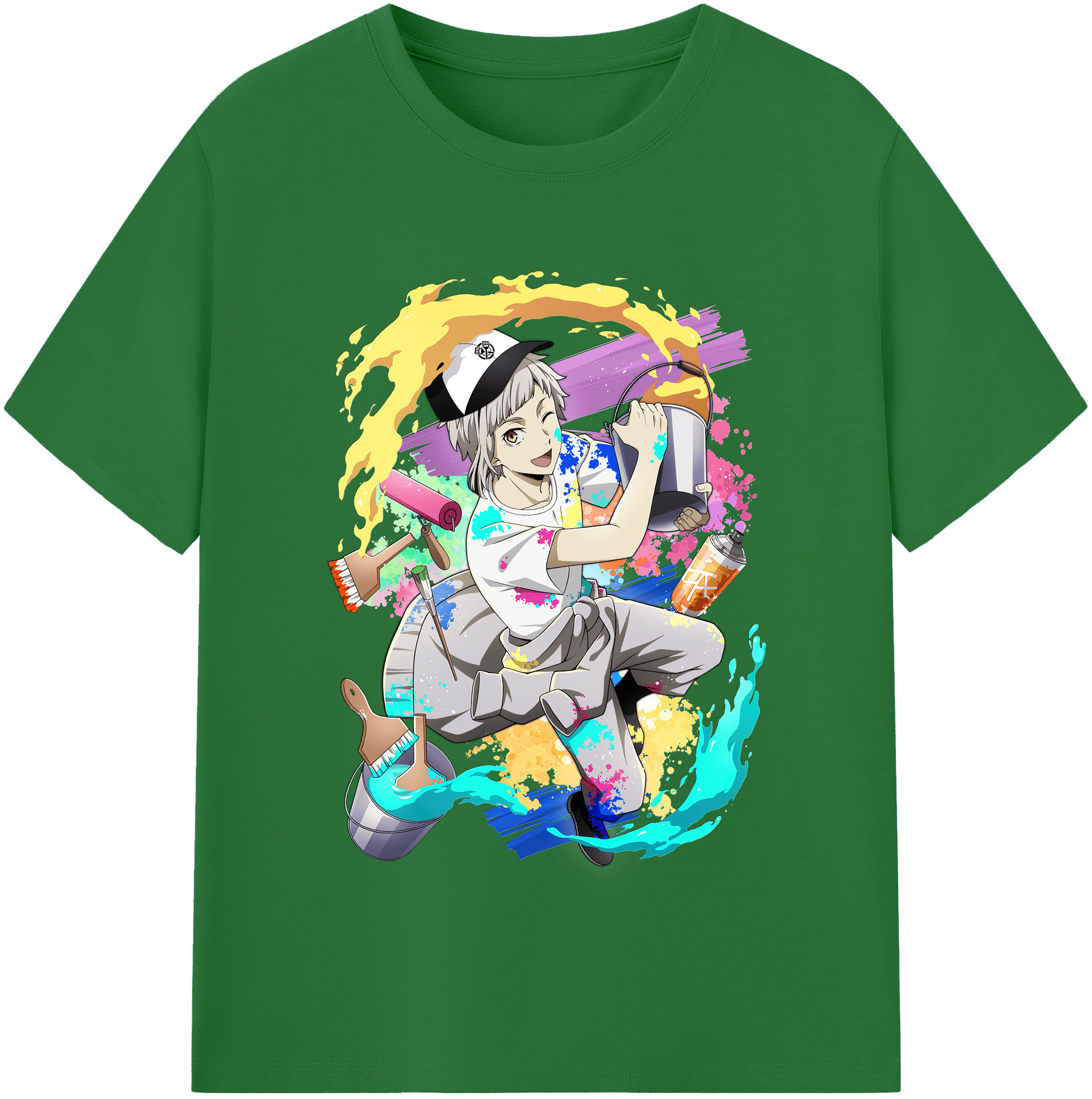 （画像用） 文豪ストレイドッグス Bungo Stray Dogs 綿100％半袖Tシャツ（フロントプリント）