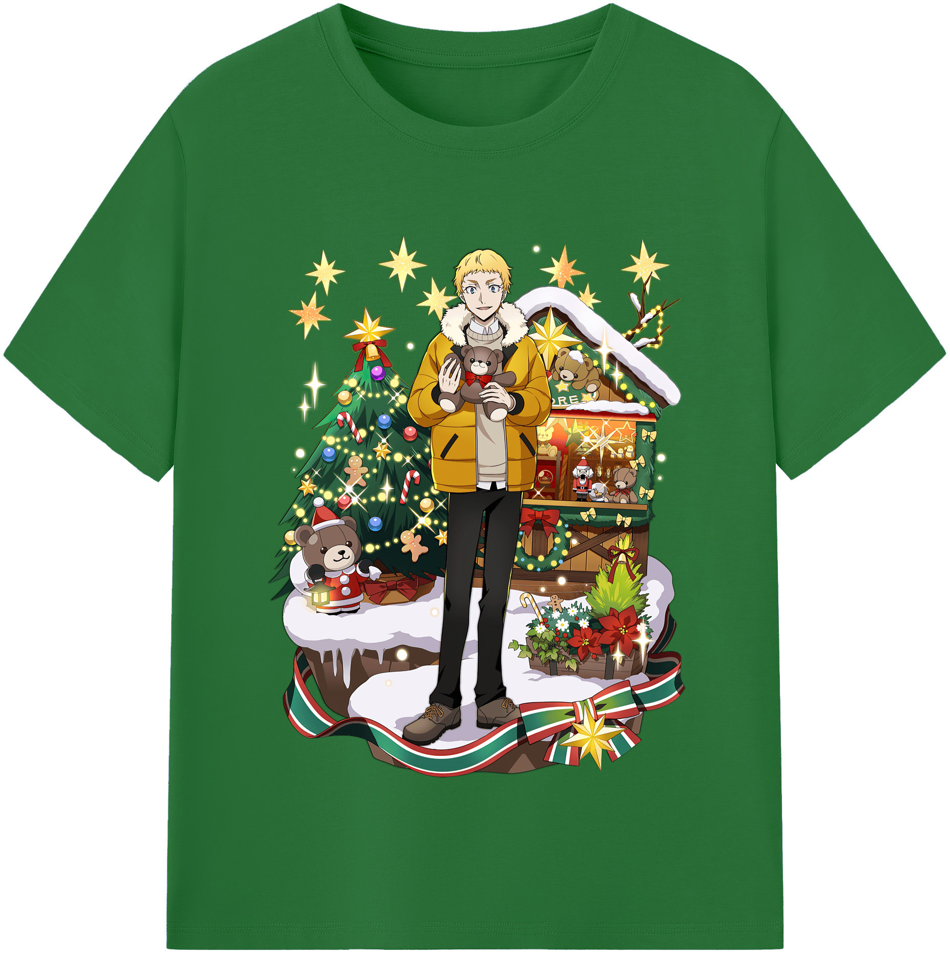 （画像用） 文豪ストレイドッグス Bungo Stray Dogs 綿100％半袖Tシャツ（フロントプリント）