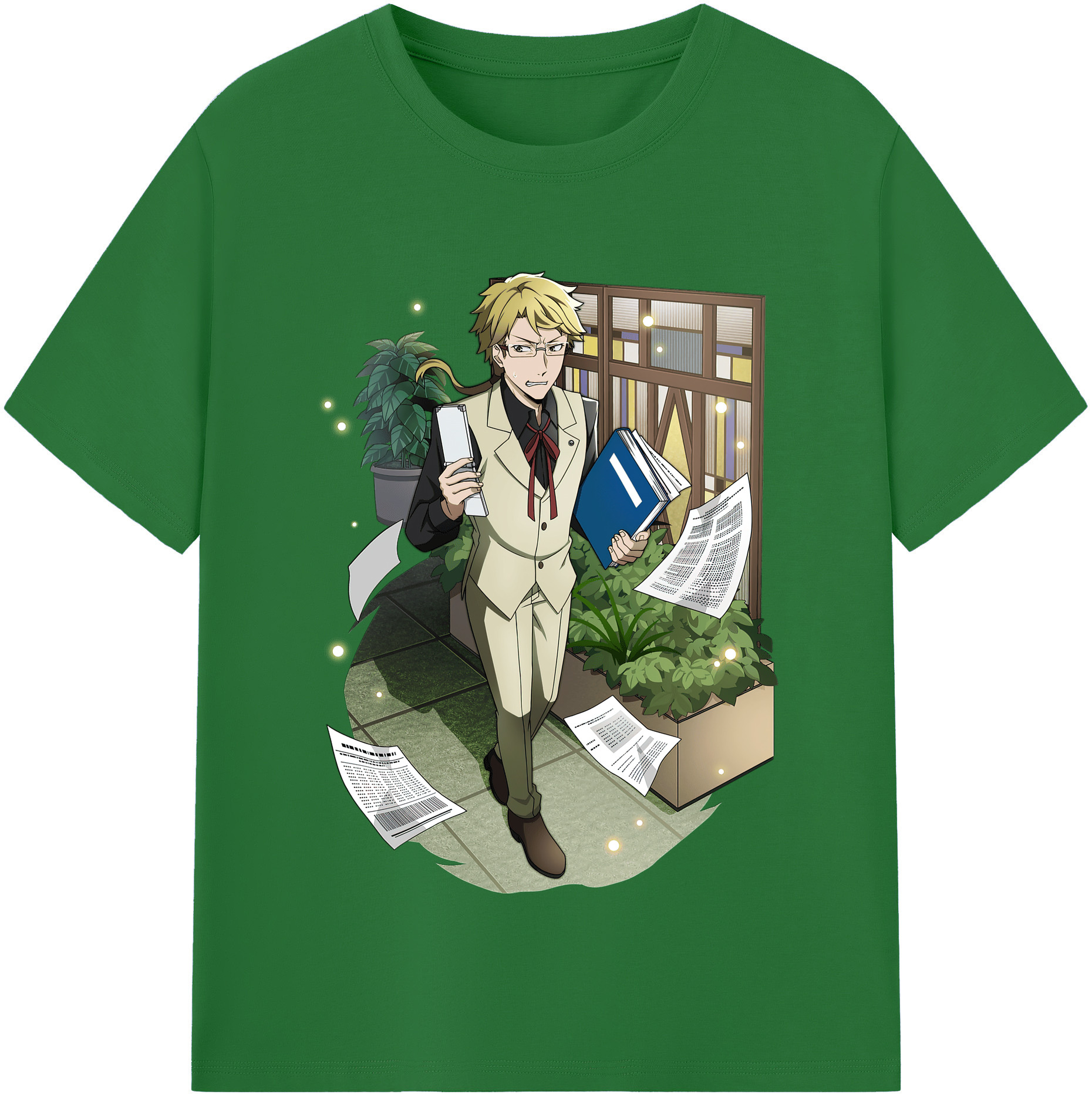 （画像用） 文豪ストレイドッグス Bungo Stray Dogs 綿100％半袖Tシャツ（フロントプリント）