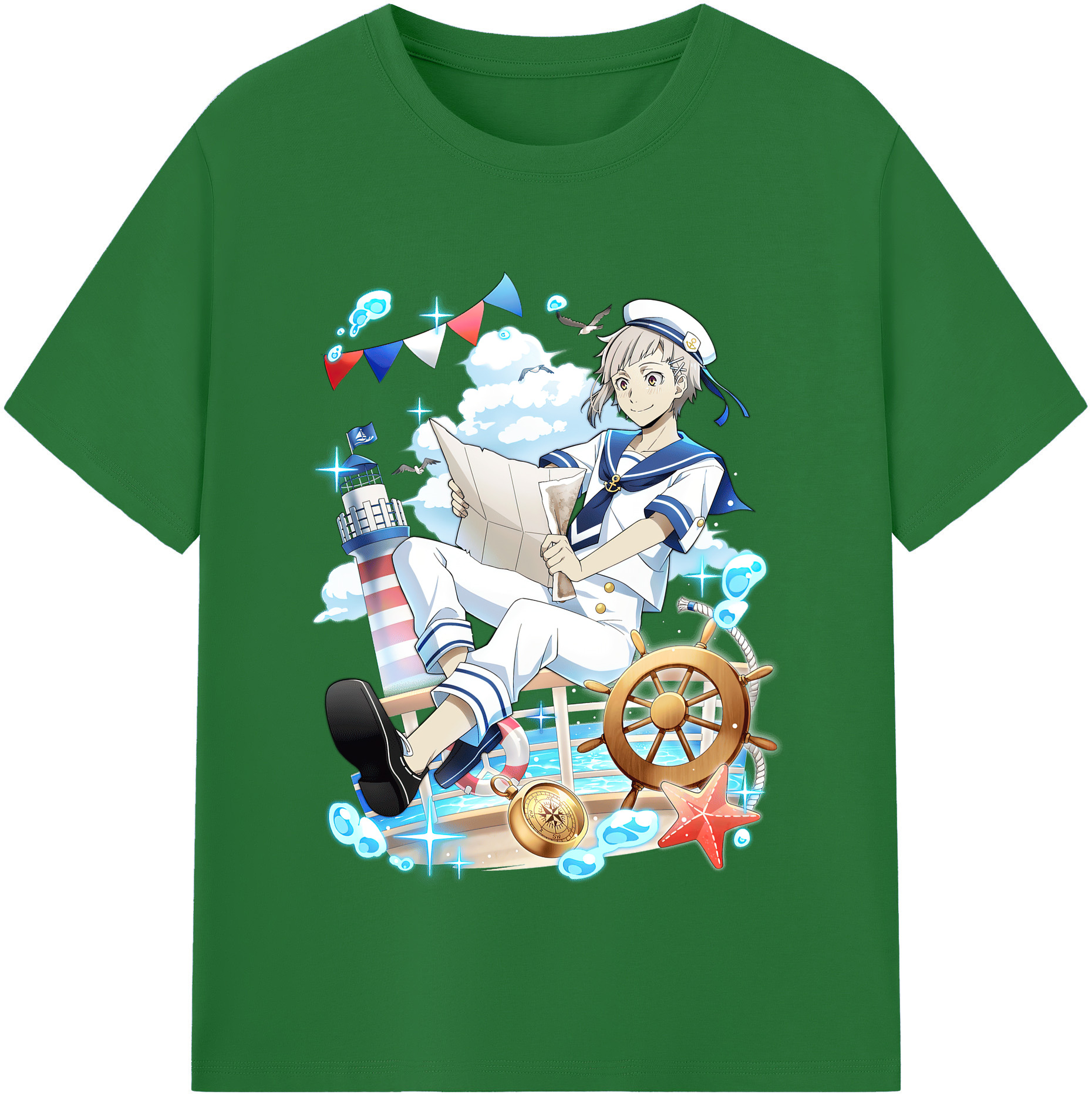（画像用） 文豪ストレイドッグス Bungo Stray Dogs 綿100％半袖Tシャツ（フロントプリント）
