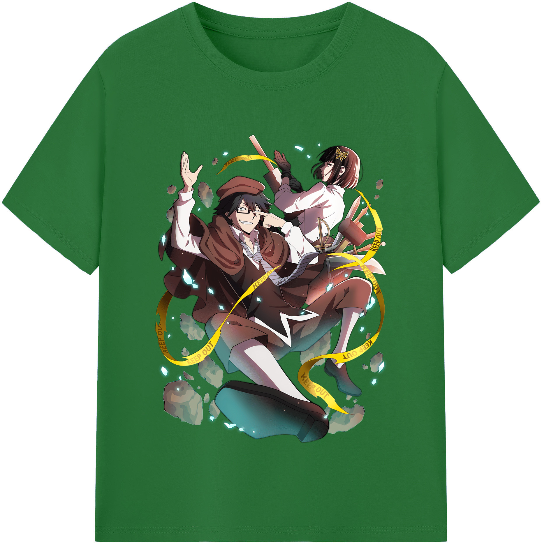 （画像用） 文豪ストレイドッグス Bungo Stray Dogs 綿100％半袖Tシャツ（フロントプリント）