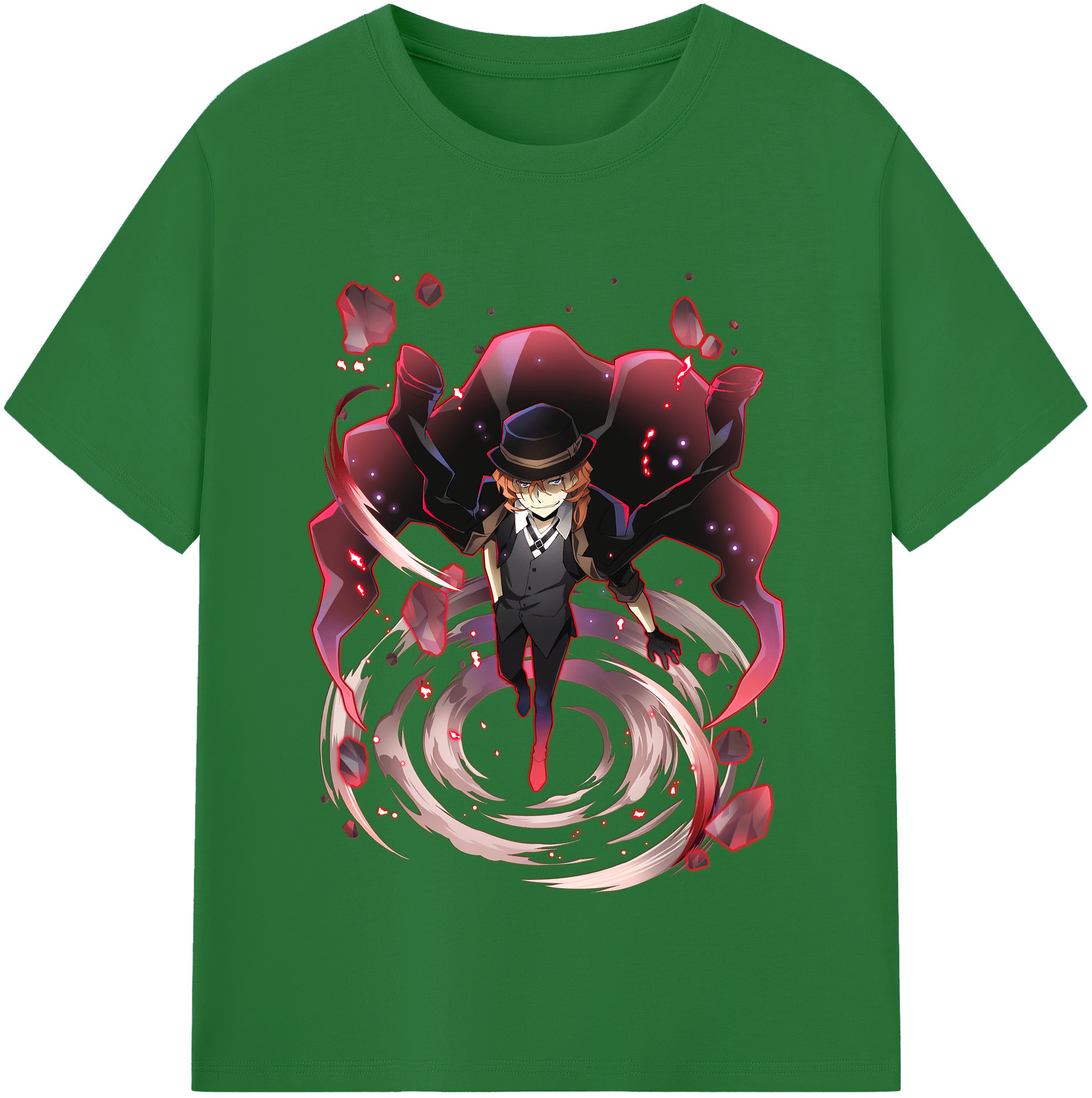 （画像用） 文豪ストレイドッグス Bungo Stray Dogs 綿100％半袖Tシャツ（フロントプリント）
