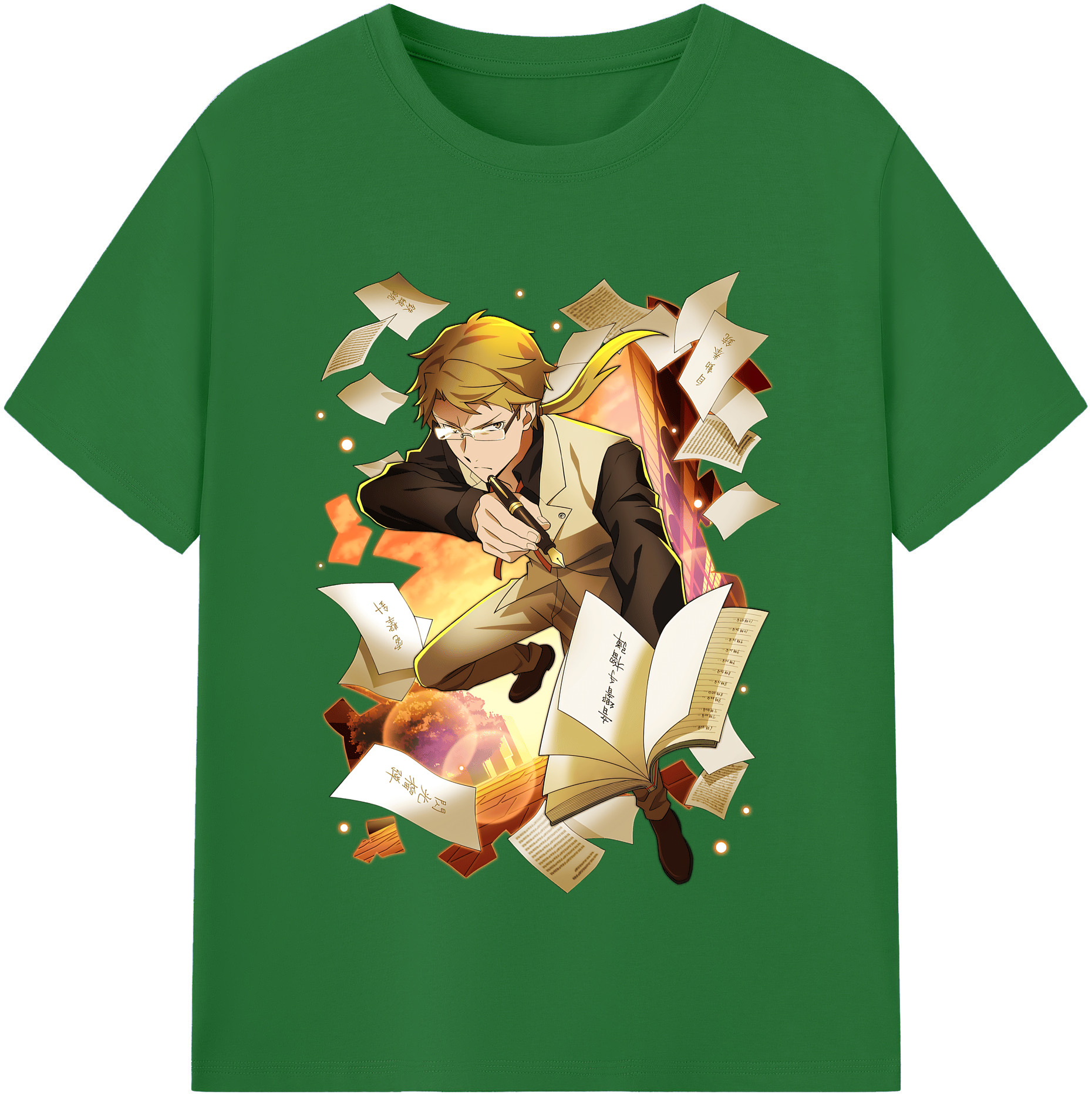 （画像用） 文豪ストレイドッグス Bungo Stray Dogs 綿100％半袖Tシャツ（フロントプリント）