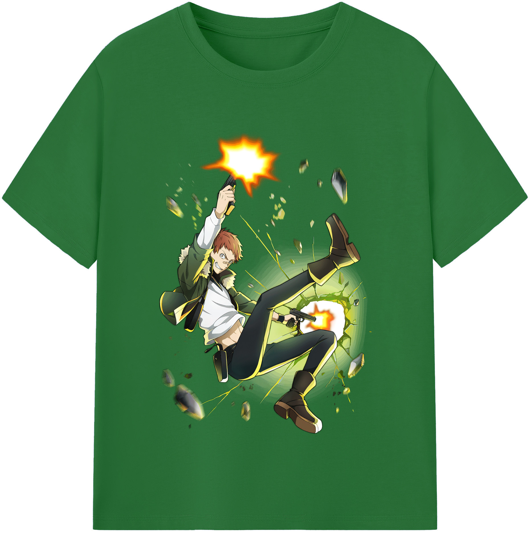 （画像用） 文豪ストレイドッグス Bungo Stray Dogs 綿100％半袖Tシャツ（フロントプリント）