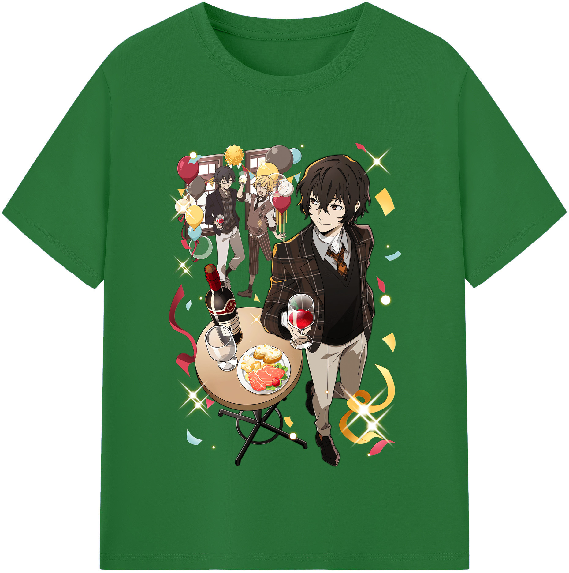（画像用） 文豪ストレイドッグス Bungo Stray Dogs 綿100％半袖Tシャツ（フロントプリント）
