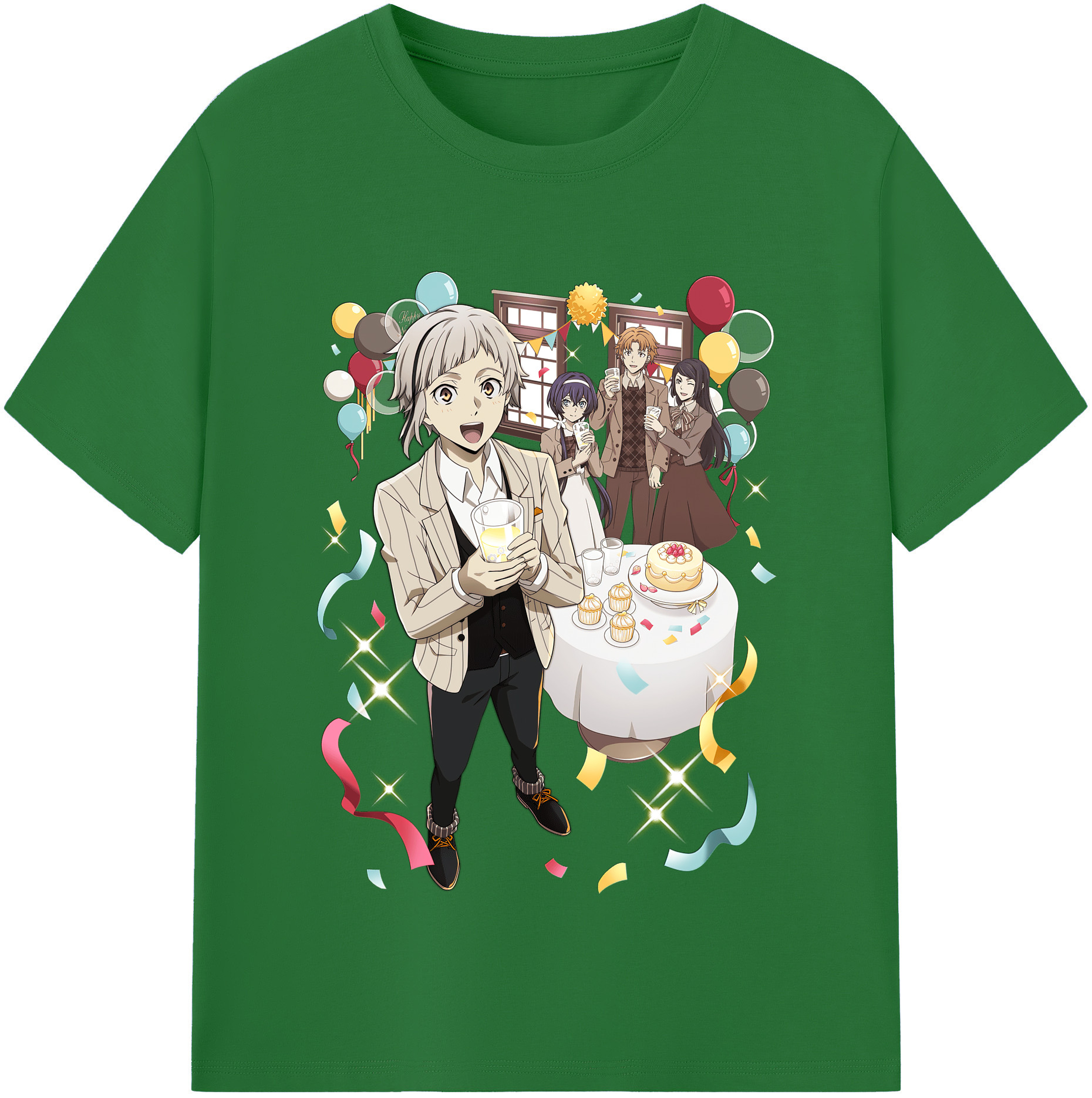 （画像用） 文豪ストレイドッグス Bungo Stray Dogs 綿100％半袖Tシャツ（フロントプリント）